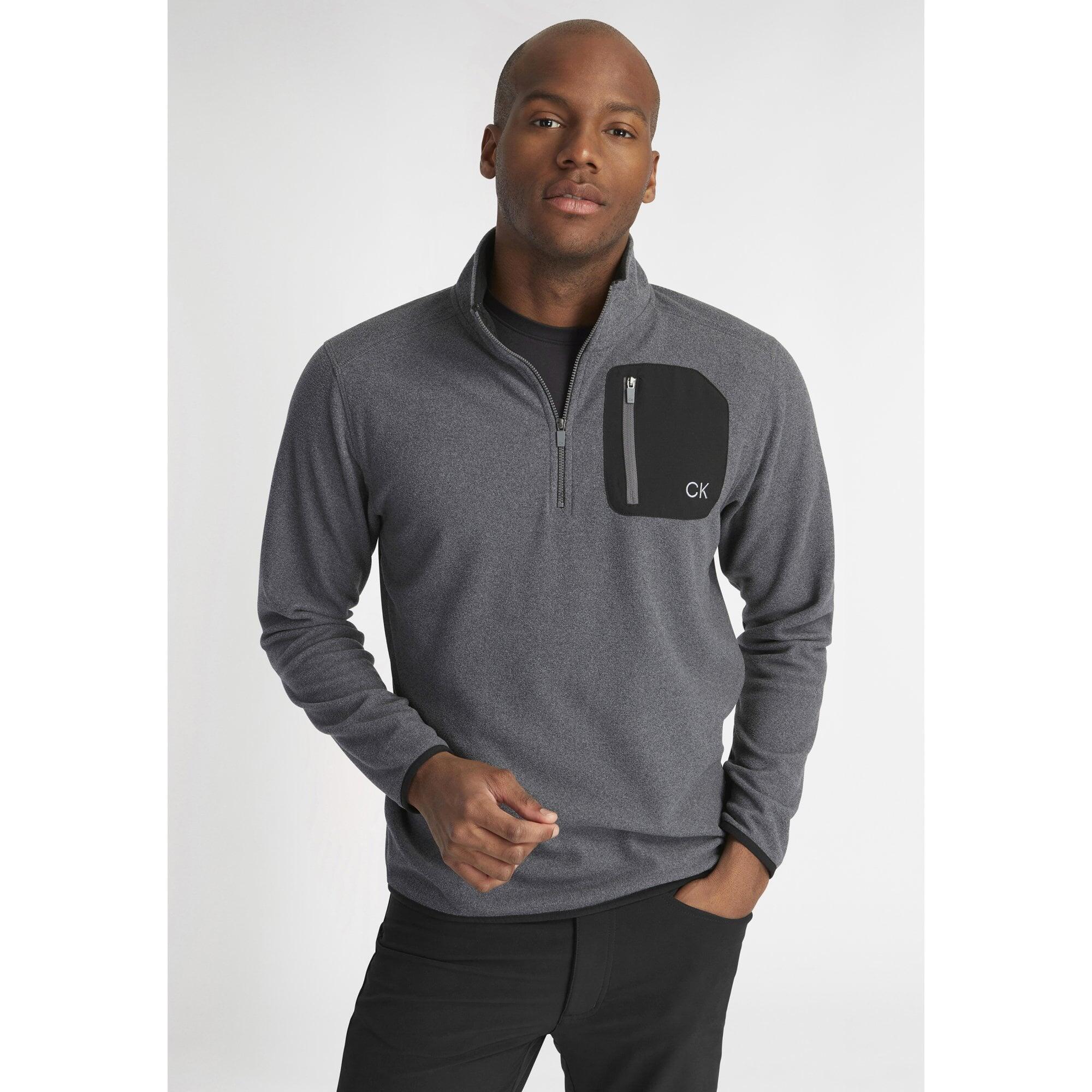 Calvin Klein PLANET FLEECE HALF ZIP Charcoal Marl 6/6