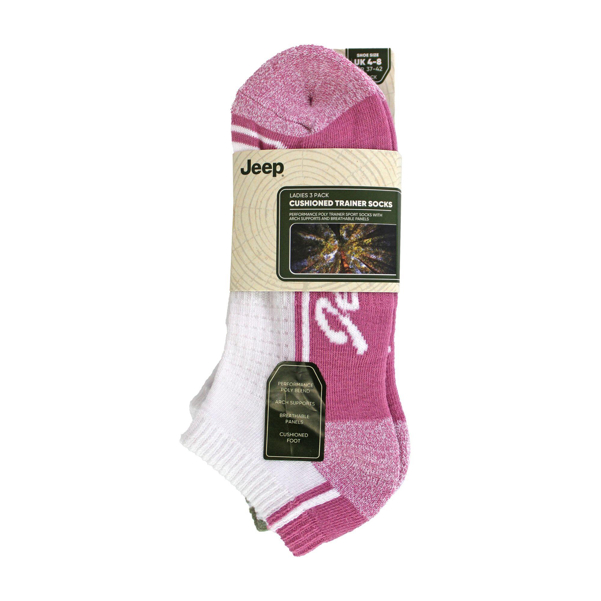 Ladies Performance Trainer Breathable Thick Outdoor Low Cut Socks 2/3