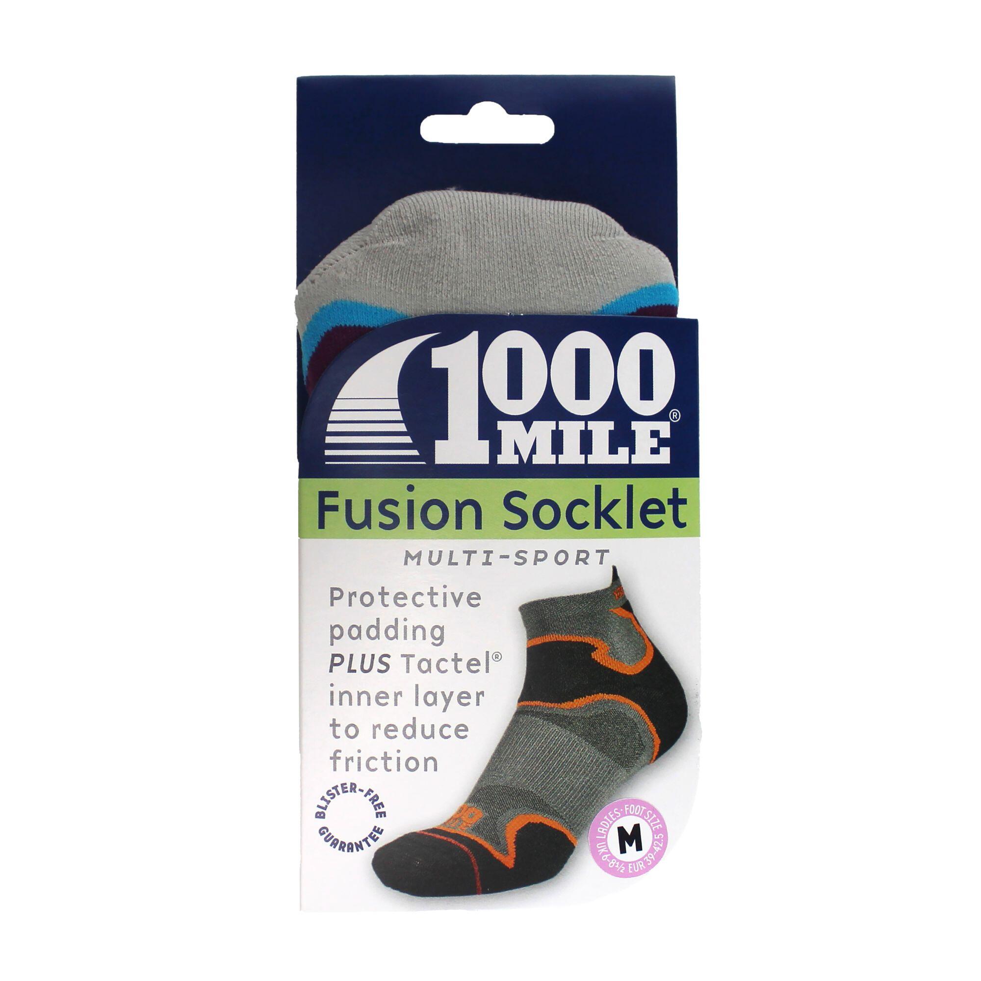 1 Pack Ladies Fusion Socklet Double Layer 2/3