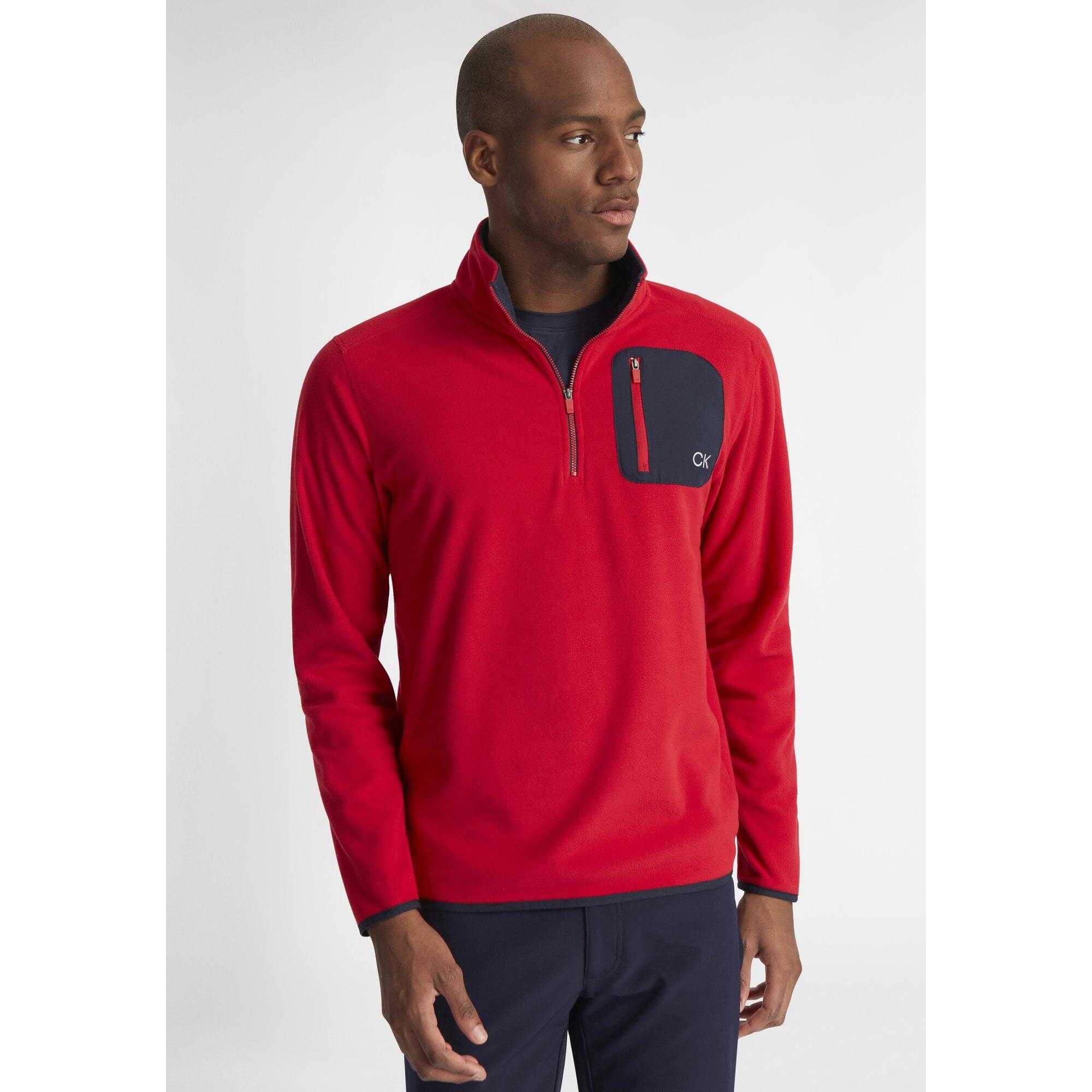 Calvin Klein PLANET FLEECE HALF ZIP RED 6/6