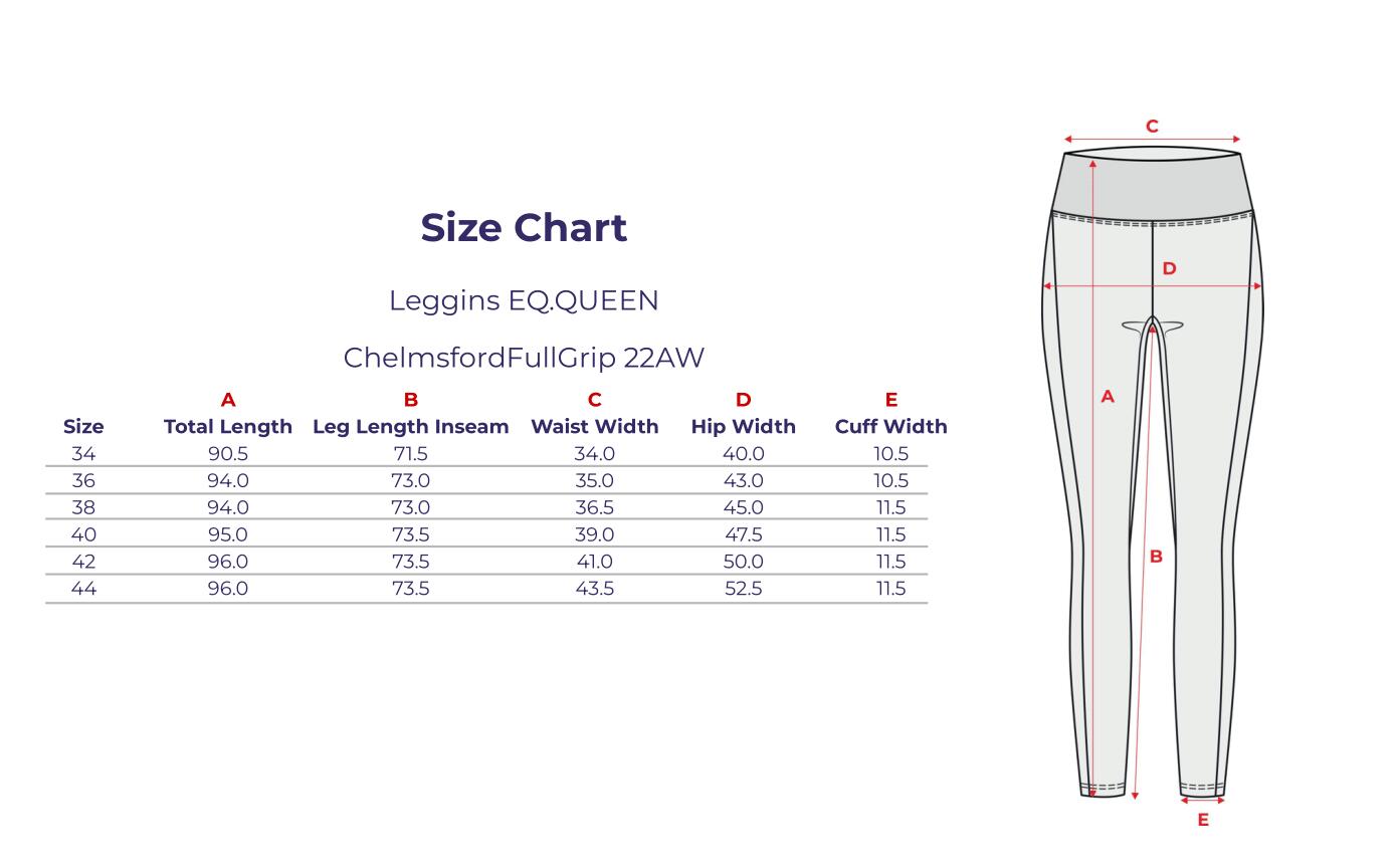 Winter Damen Reitleggings EQUESTRIAN QUEEN ChelmsfordFullGrip 22AW 3/4