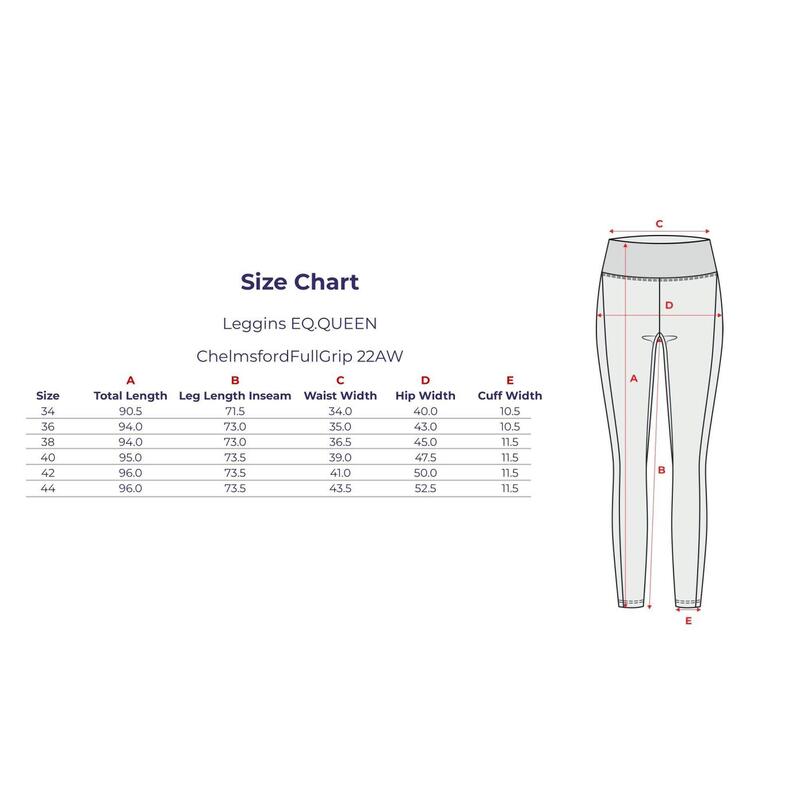 Legginsy jeździeckie damskie Equestrian Queen ChelmsfordFullGrip 22AW