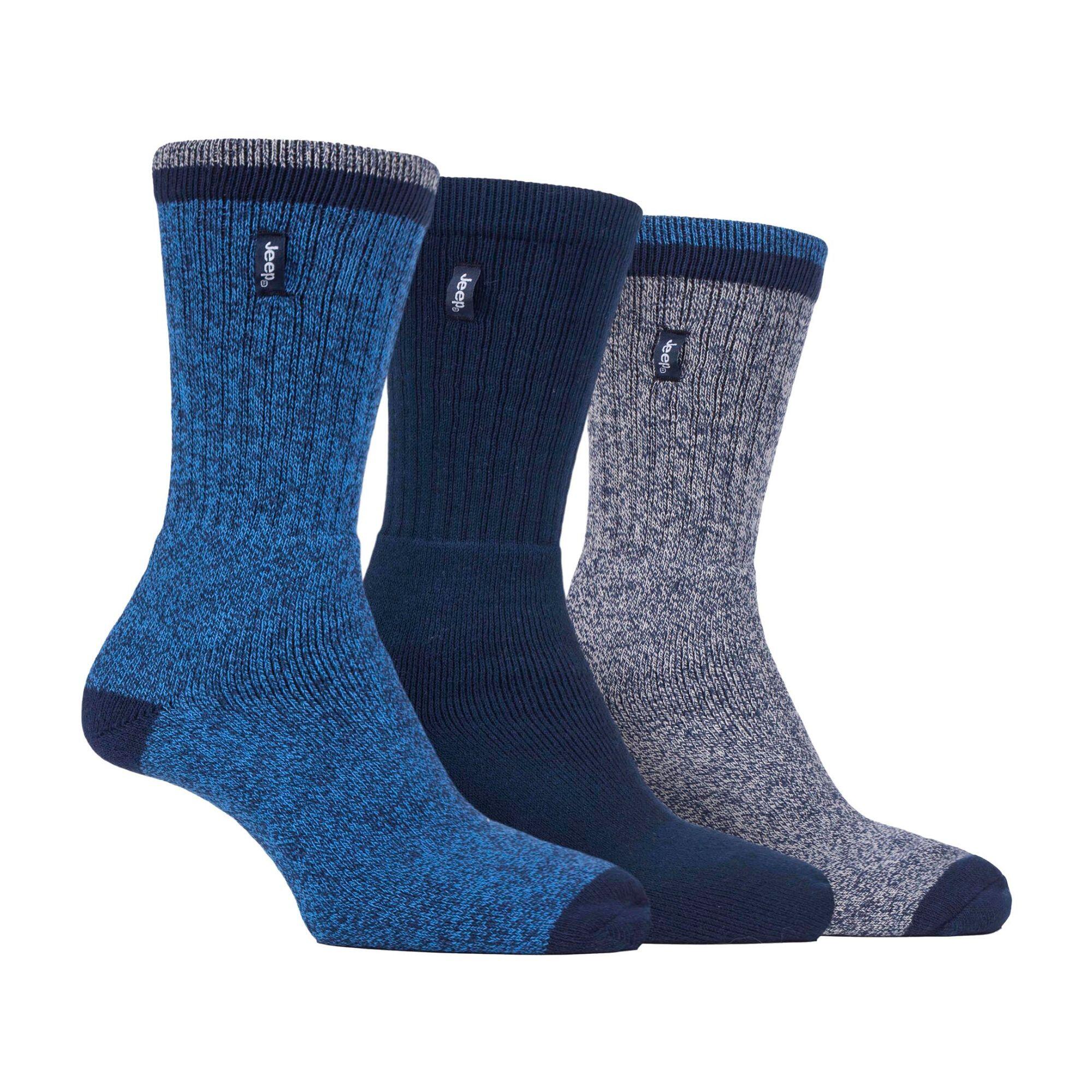 JEEP Mens Walking Breathable Ribbed Design Boot Socks