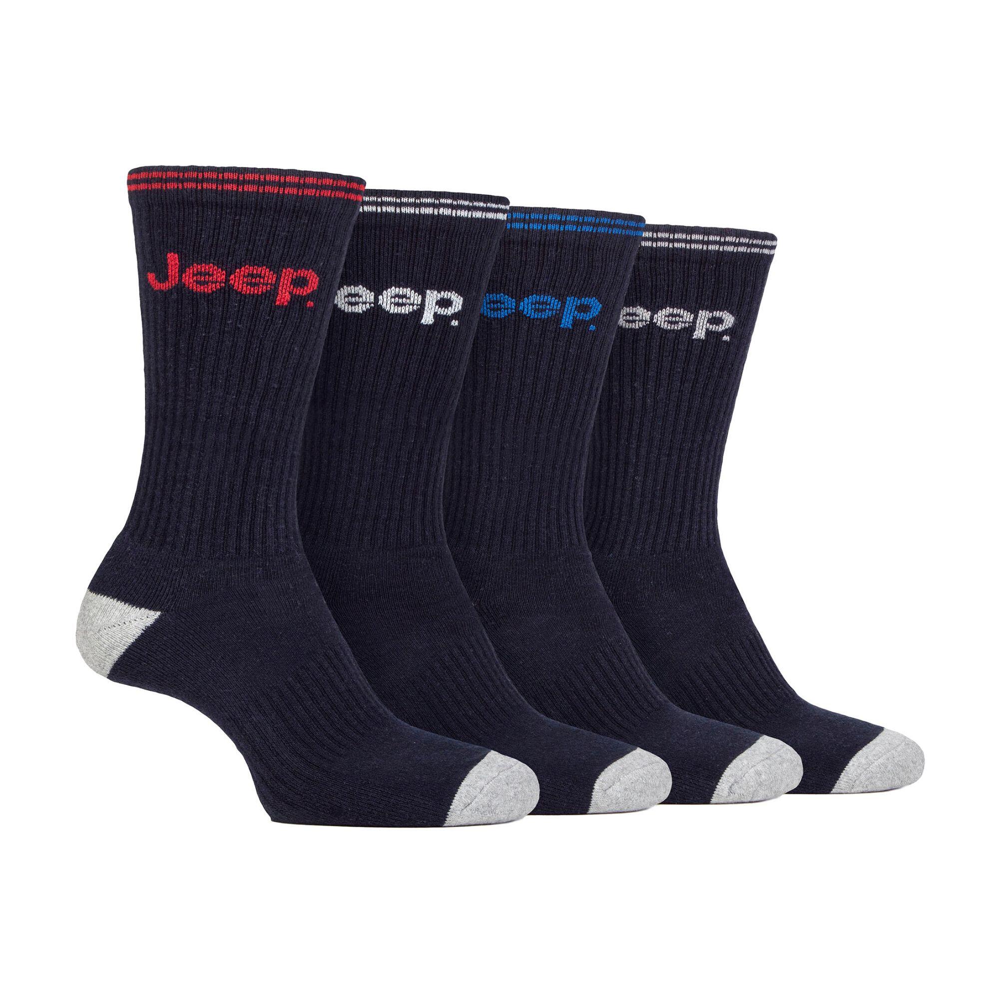 4 Pairs Mens Sport Crew Running Breathable Cotton Socks 1/3