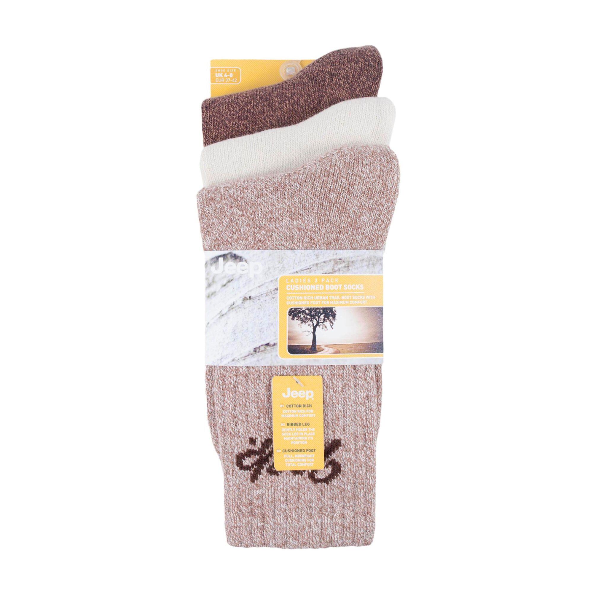 Lot de 3 paires de chaussettes côtelées en coton majoritaire pour femme 2/4