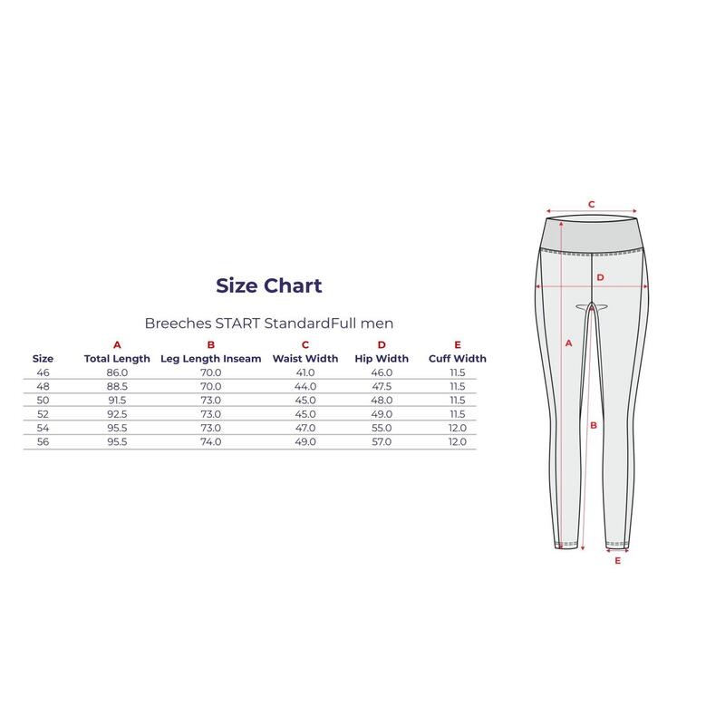 Bryczesy jeździeckie męskie START StandardFull