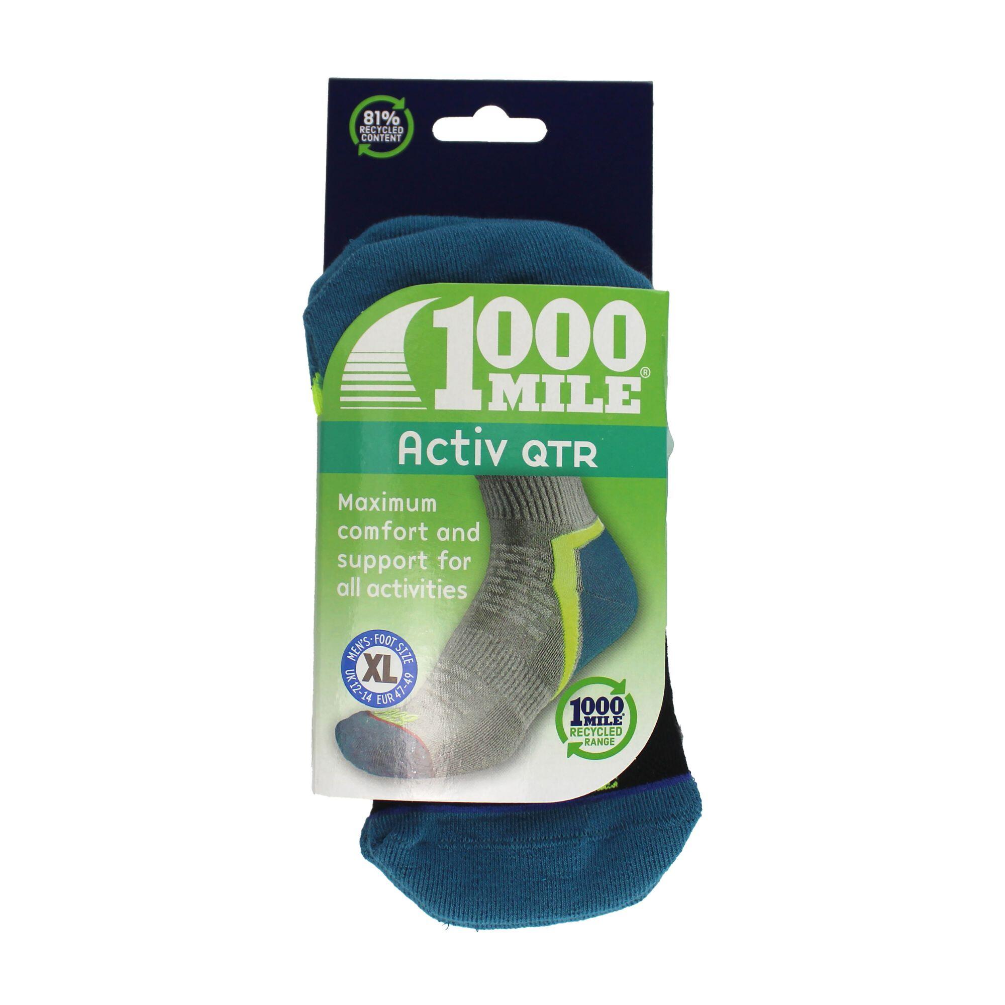 1 Pack Mens Activ QTR Repreve Socks 2/4