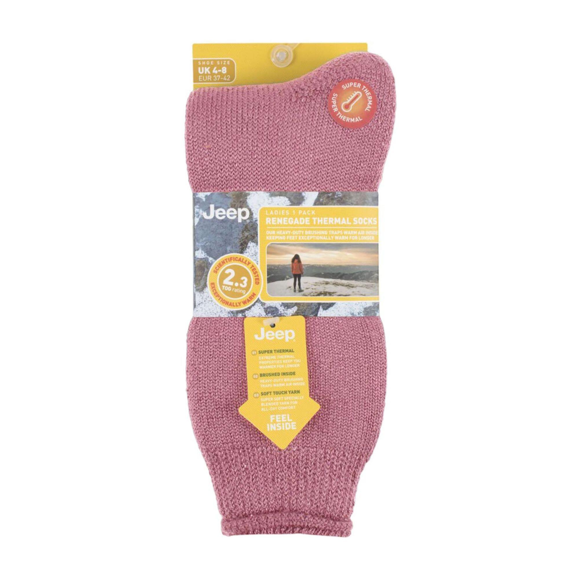 Ladies Thermal Breathable Luxury Cushioned Winter Boot Socks 2/3