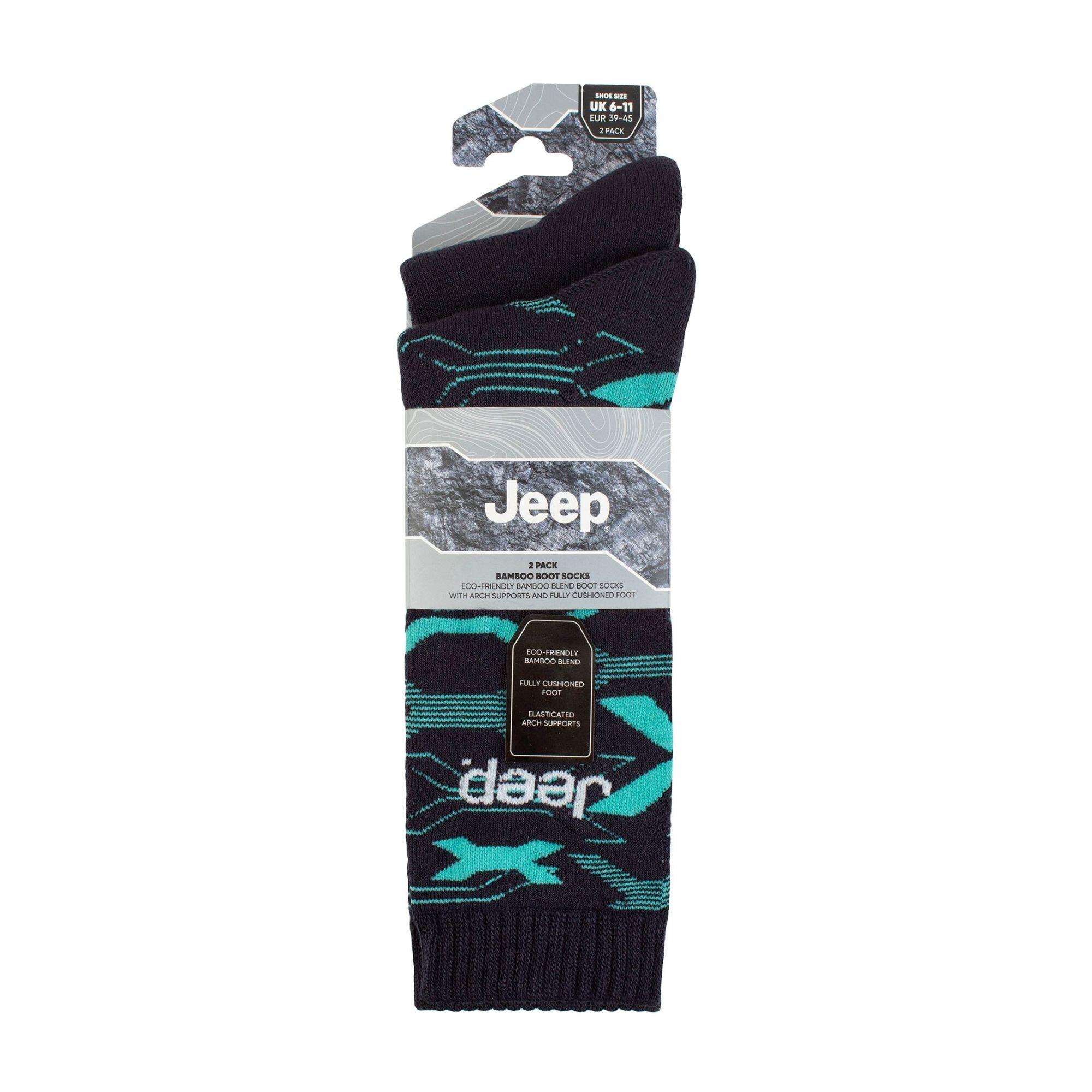 Homme Chaussettes Pour Bottes Jeep Lot de 2 Bambou Chaussettes de randonnée 2/4