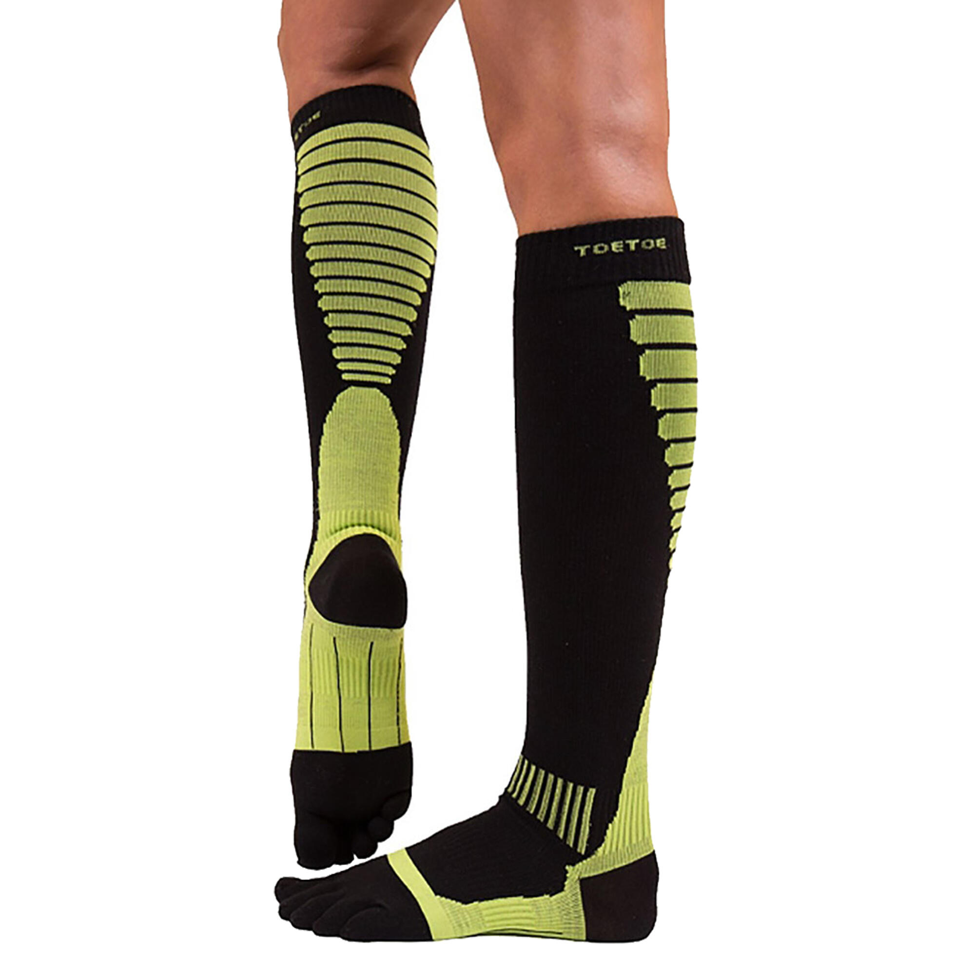 1 Pack Mens & Ladies Sports Compression Knee High Toe Socks 2/7