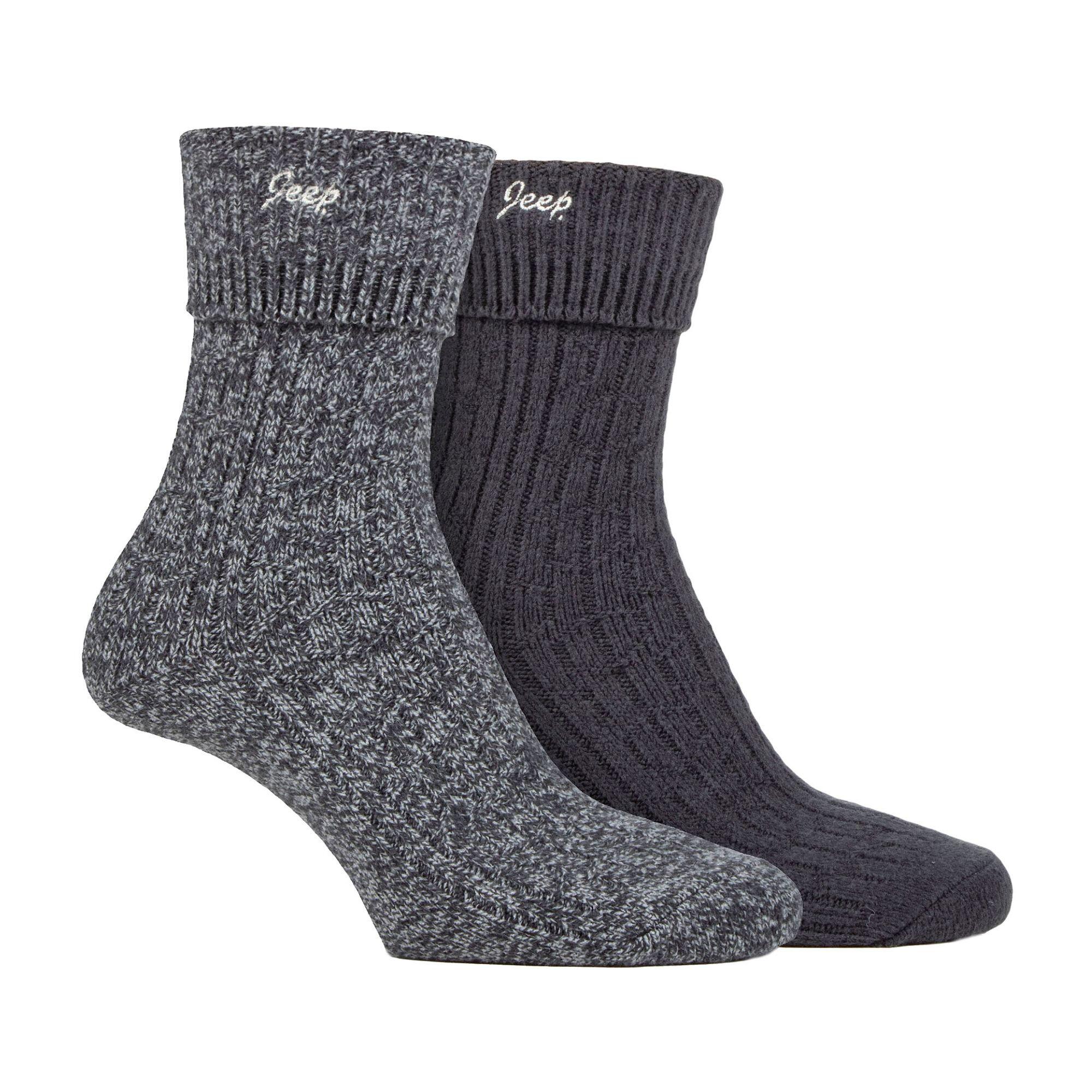 JEEP Ladies Turn Cuff Walking Boot Comfortable Performance Polyester Socks