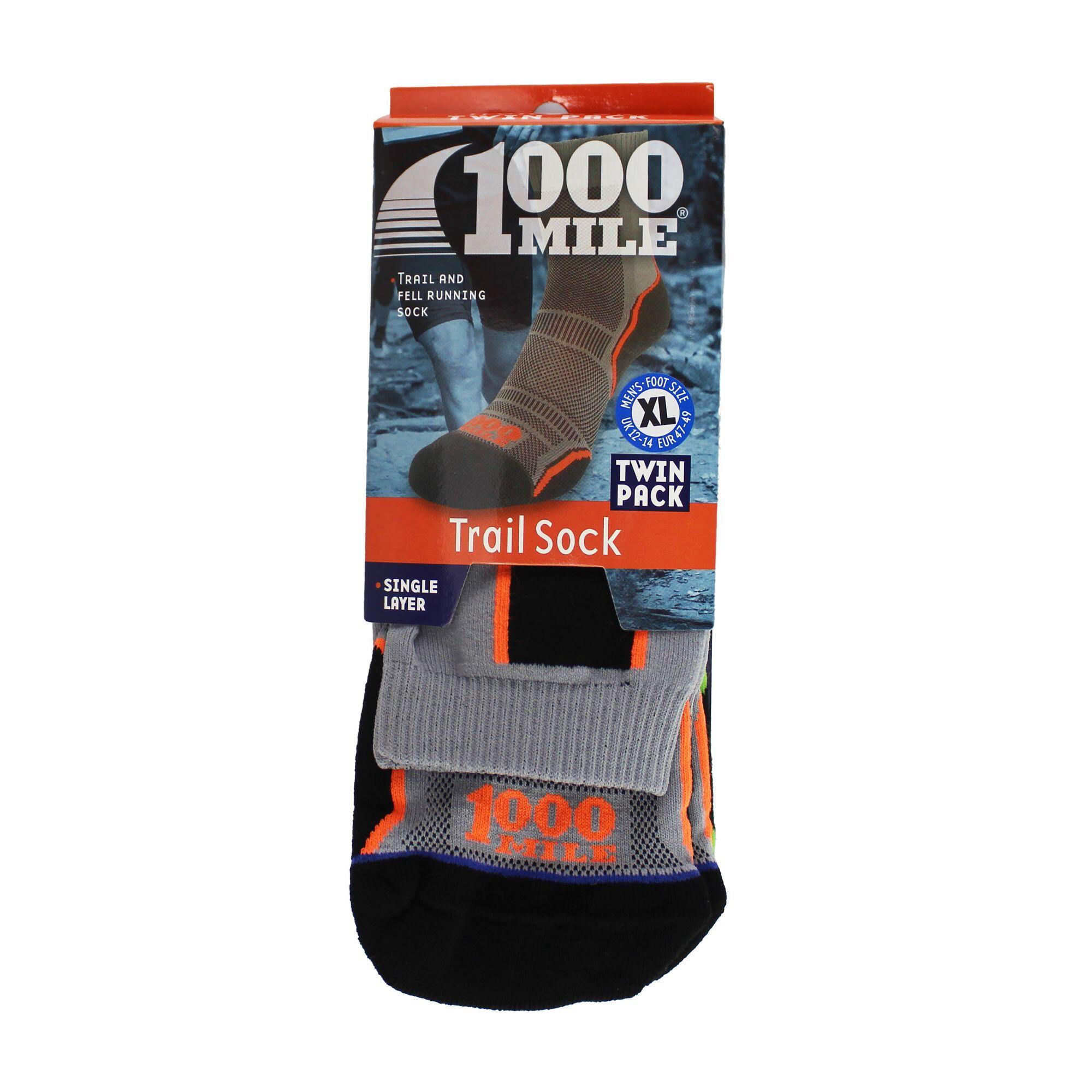 2 Pack Mens Trail Repreve Single Layer Socks 2/5