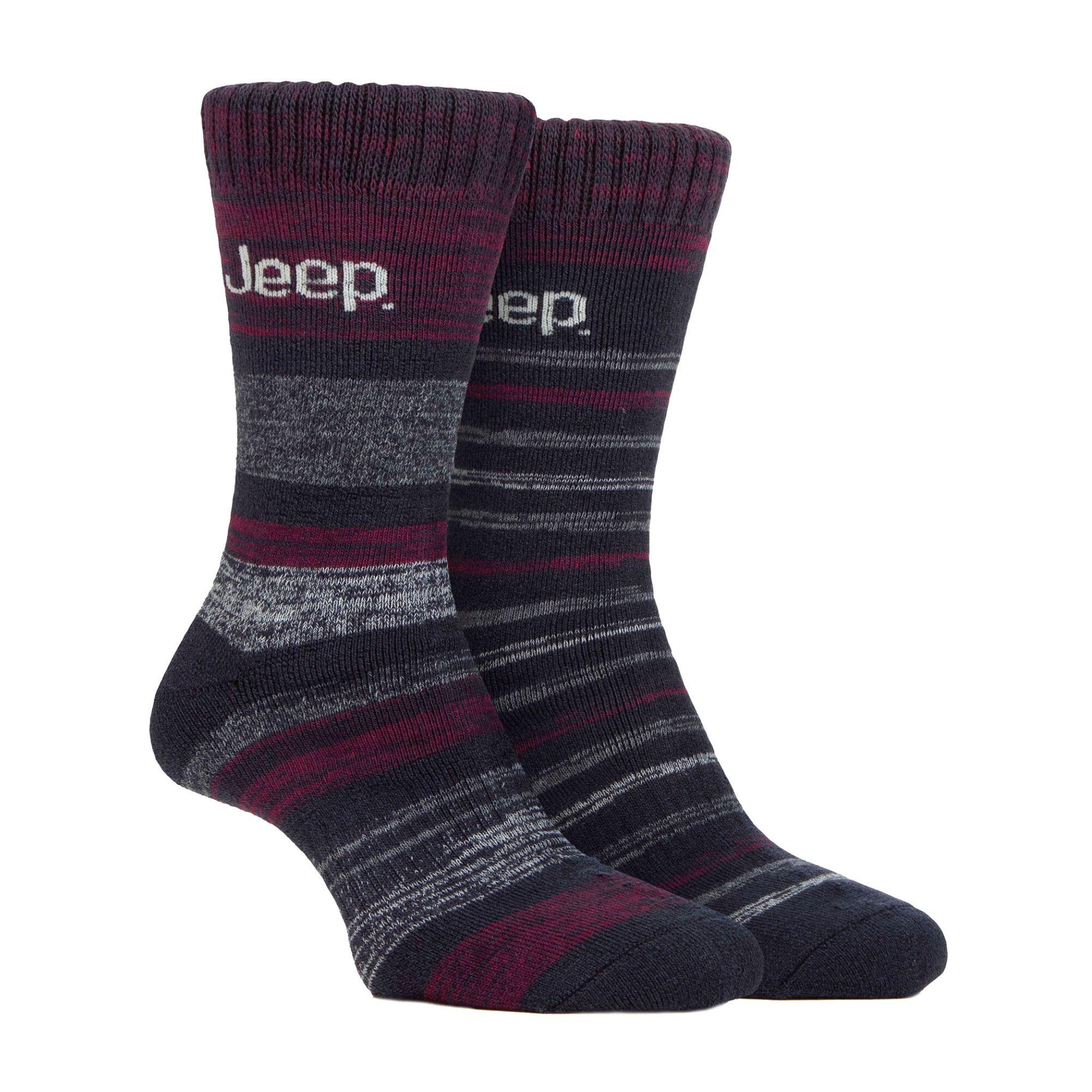 JEEP Mens Thermal Thick Ribbed Design Winter Socks
