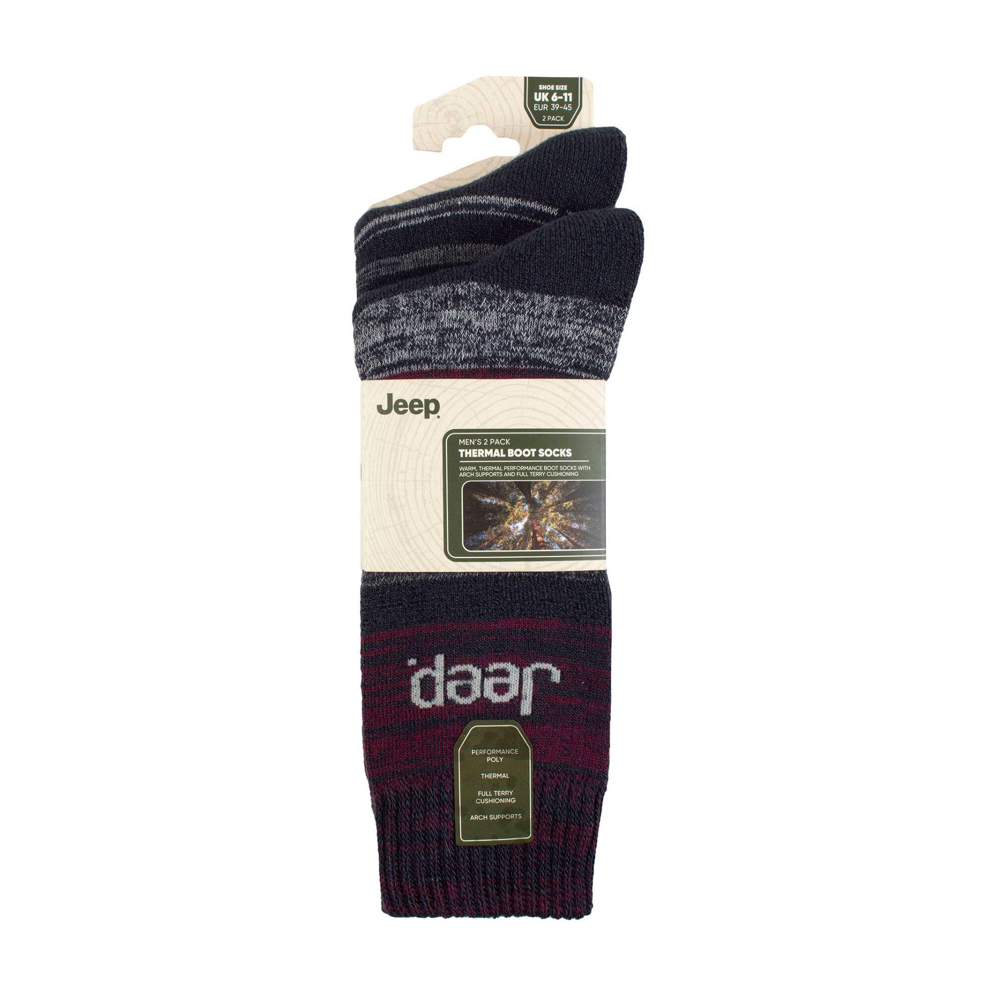 Mens Thermal Thick Ribbed Design Winter Socks 2/3