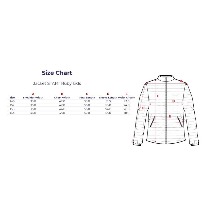 Kurtka jeździecka młodzieżowa Start Ruby pikowana, lekka