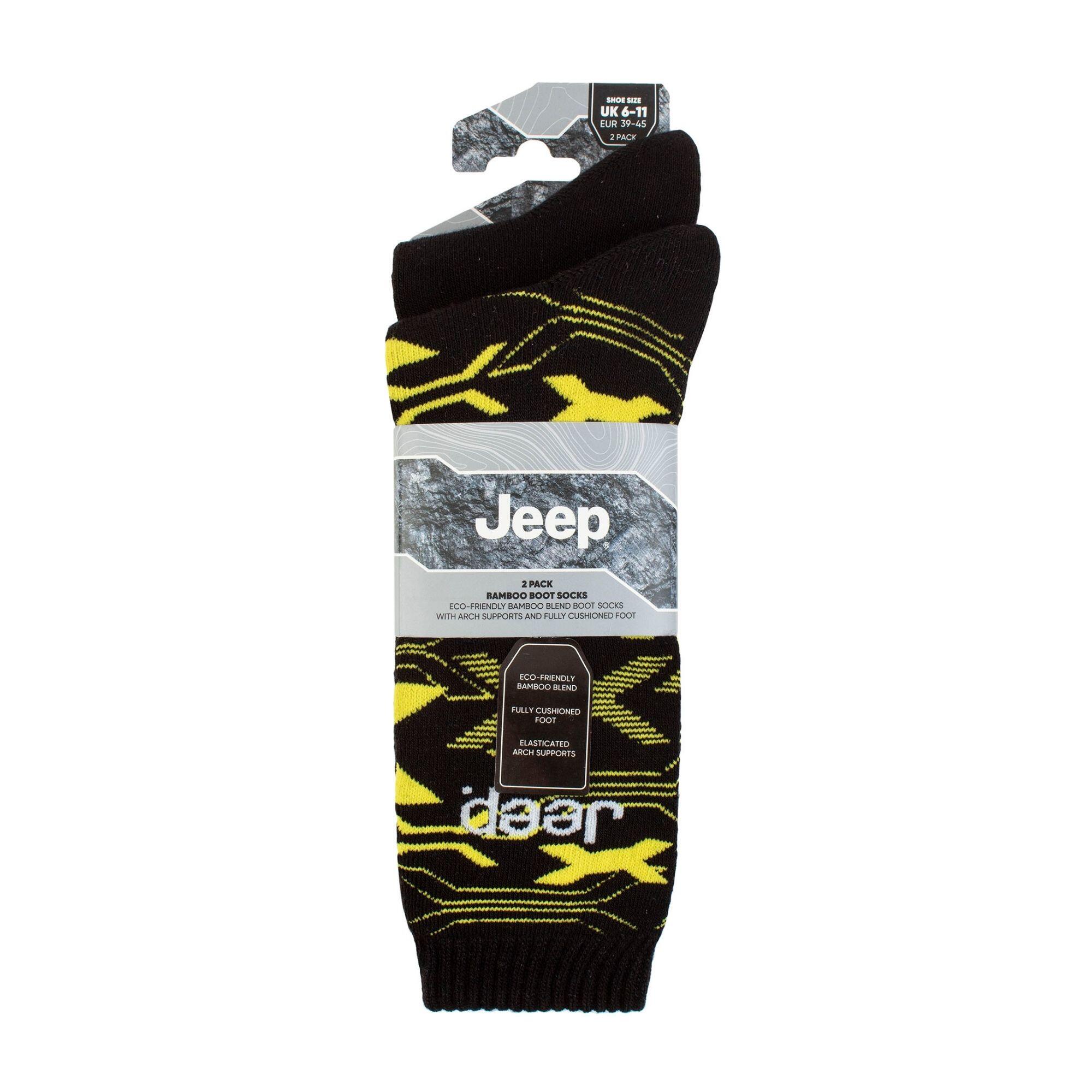 Homme Chaussettes Pour Bottes Jeep Lot de 2 Bambou Chaussettes de randonnée 2/4