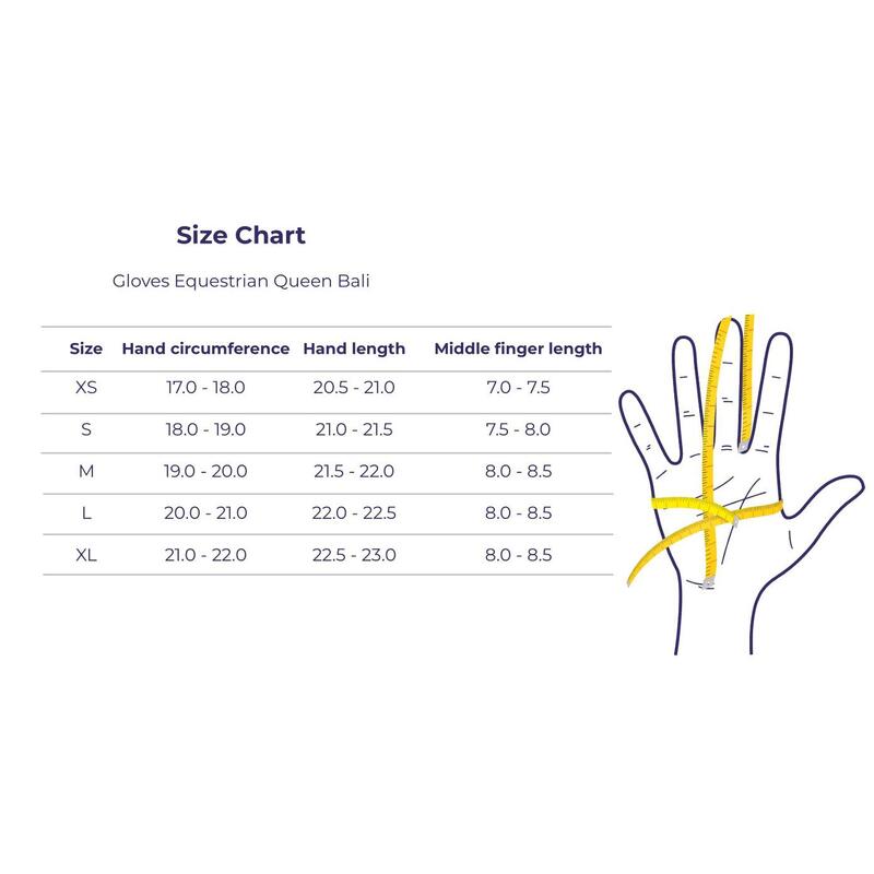 Rękawiczki jeździeckie damskie EQ.QUEEN Bali antypoślizgowe