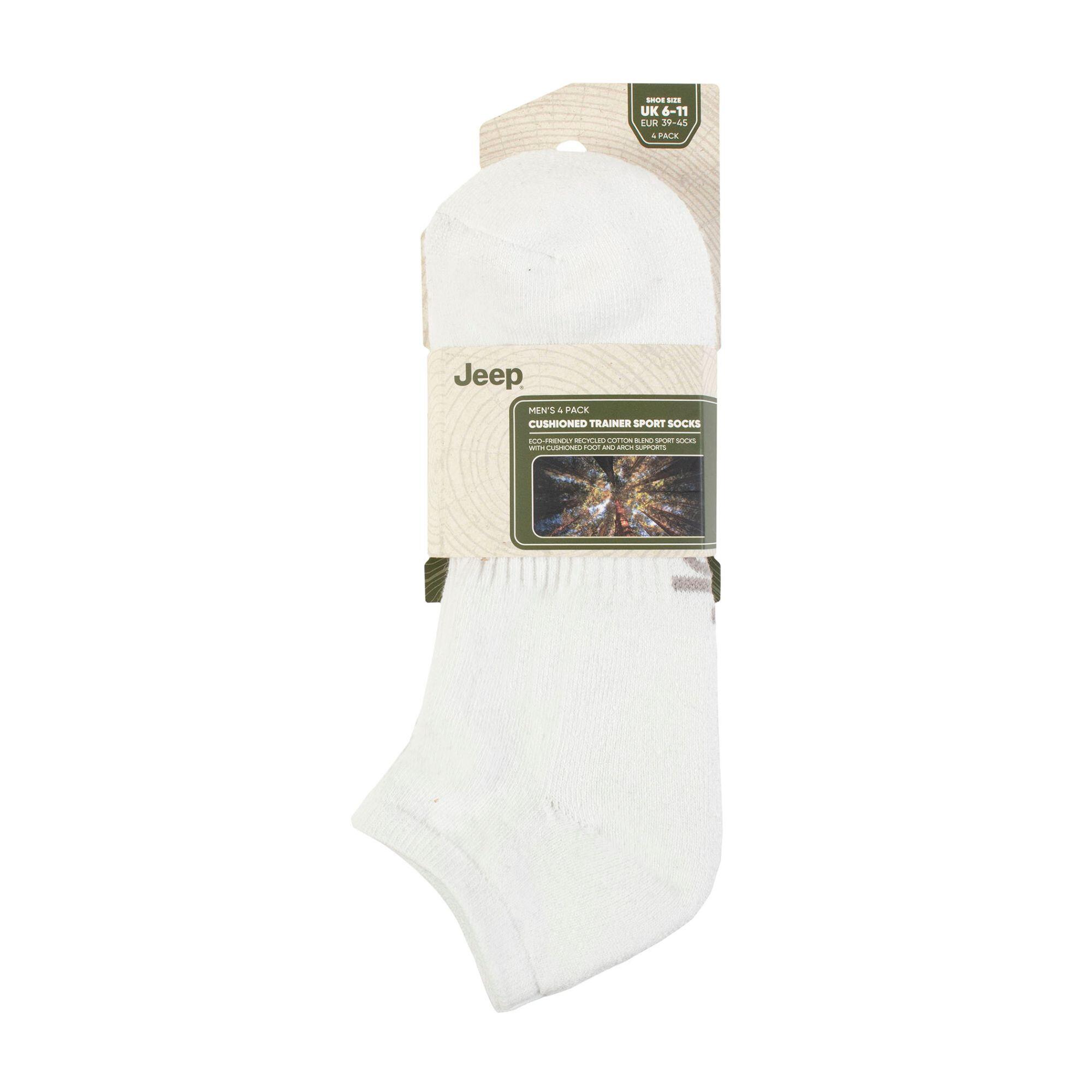 Men's Breathable Cushioned Low Cut Trainer Socks - Pack of 4 2/3