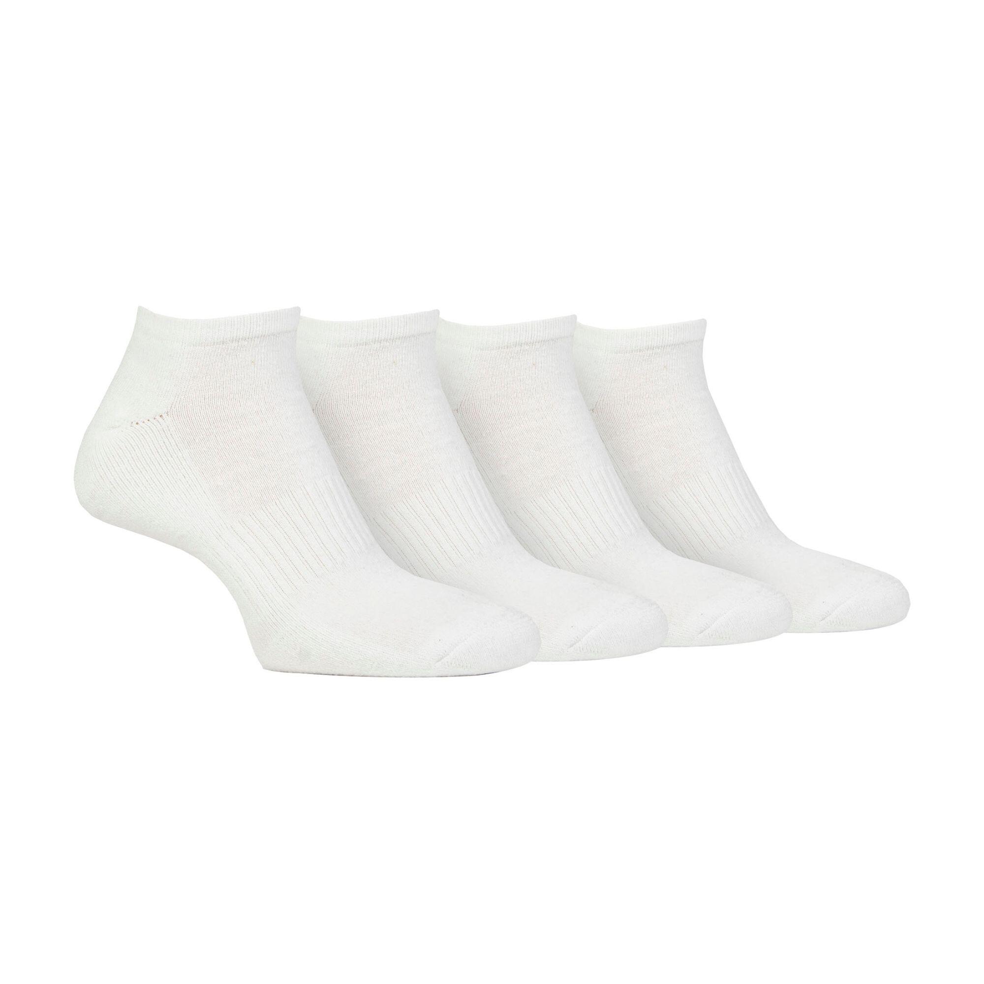 4 Pairs Mens Cushioned Breathable Trainer Socks 1/3