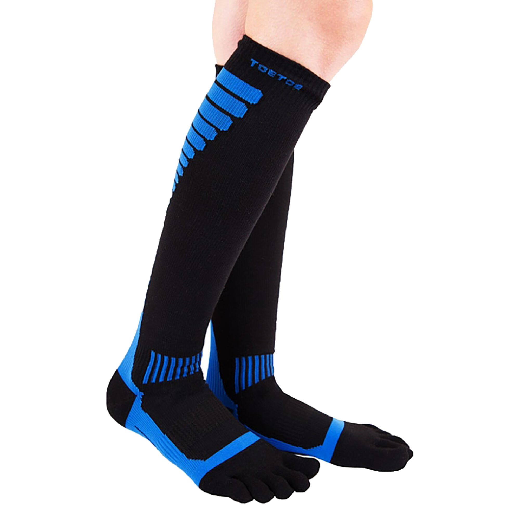 1 Pack Mens & Ladies Sports Compression Knee High Toe Socks 2/7