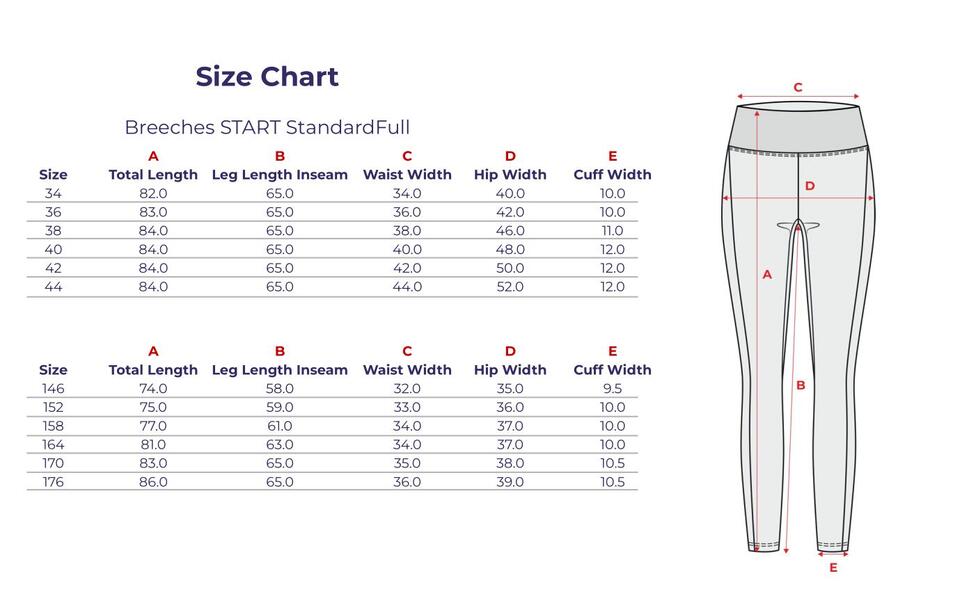 Bryczesy jeździeckie damskie START StandardFull