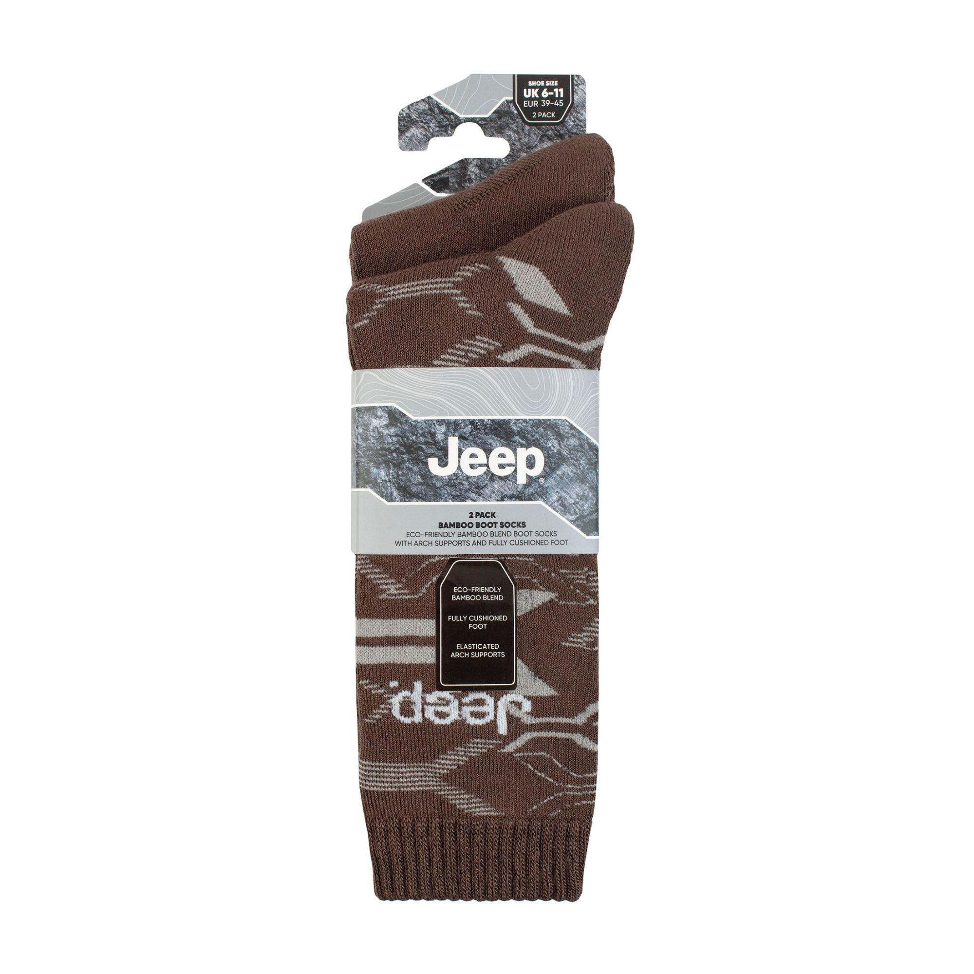 Homme Chaussettes Pour Bottes Jeep Lot de 2 Bambou Chaussettes de randonnée 2/4