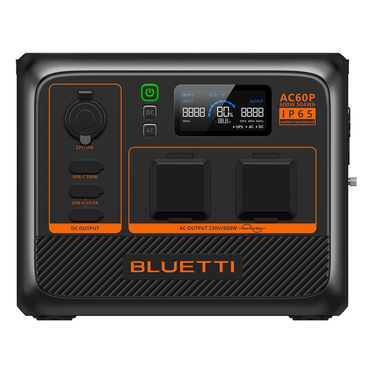 Power Station BLUETTI AC60P, Batteria 504 Wh, 600 W, IP65 2/7