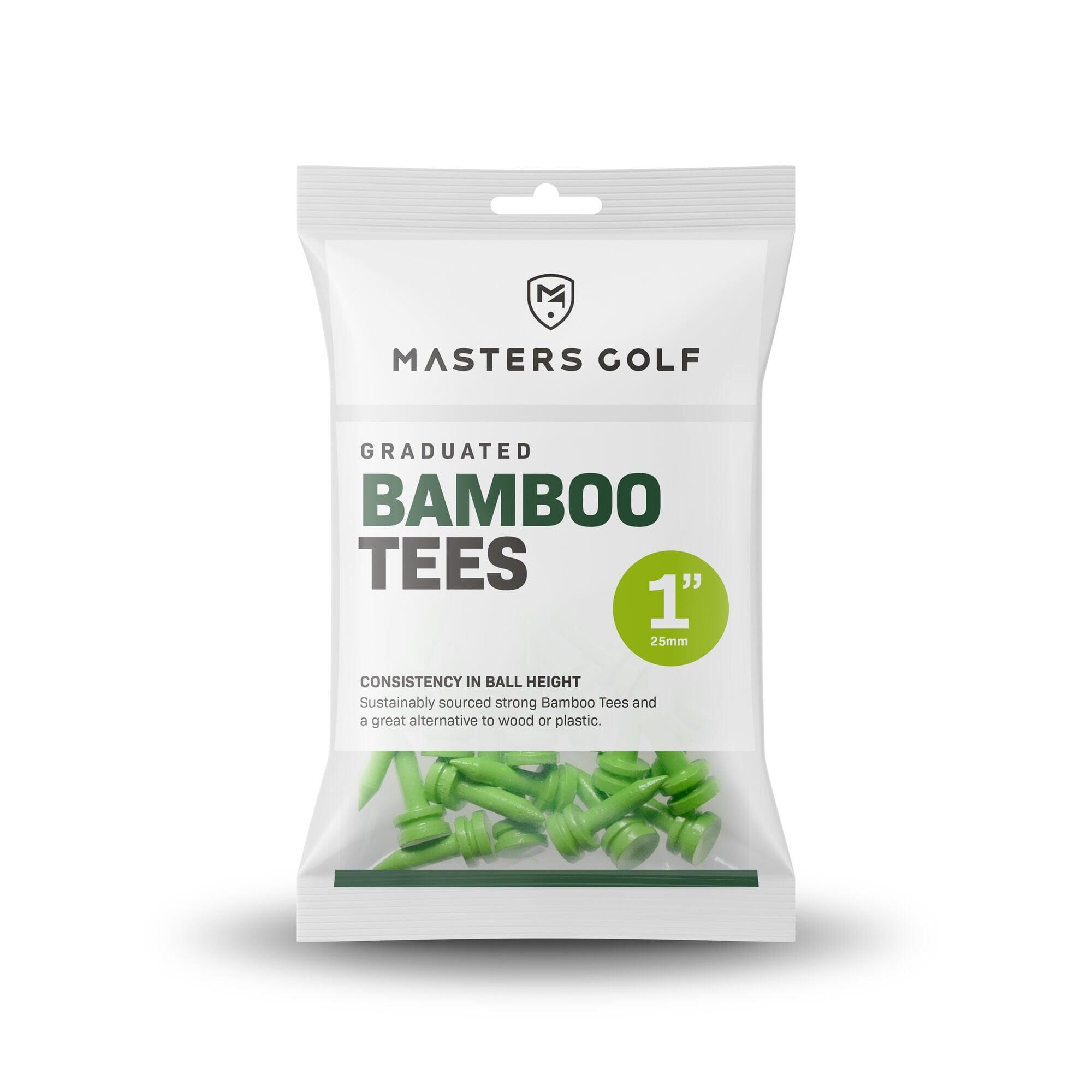 MASTERS GOLF Bamboo Graduated Tees 1in Bag 25 Lime