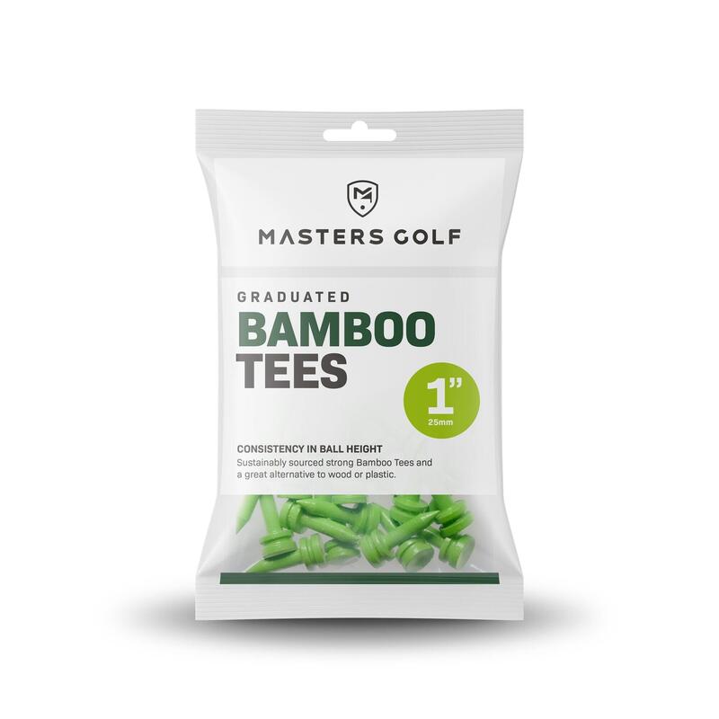 MASTERS Golf Tee Bamboo Graduated  25mm 25 stuks Lime