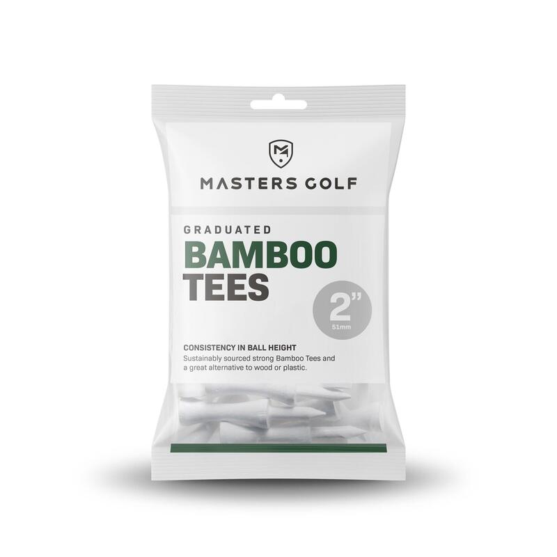 MASTERS Tees De Golf  de golf gradués en bambou 57mm 20 pièces Blanc