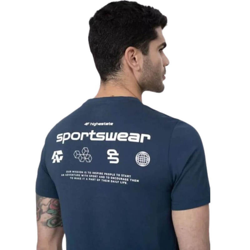 T-shirt de Corrida Respirável Homem 4F TTSHM300. Azul