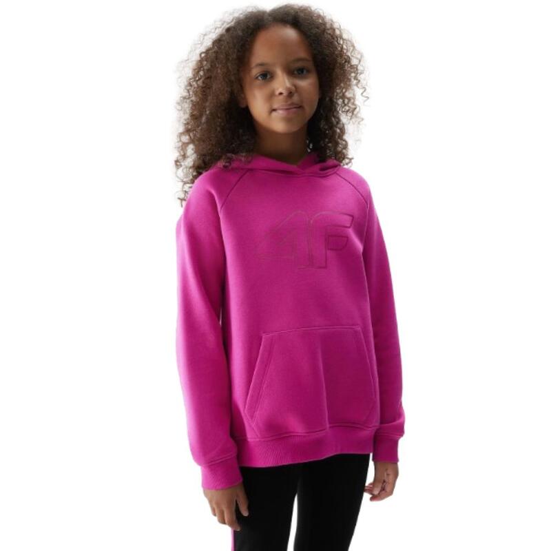 CAMISOLA COM CAPUZ MENINA Algodão 4F. TSWSF638 Dark pink