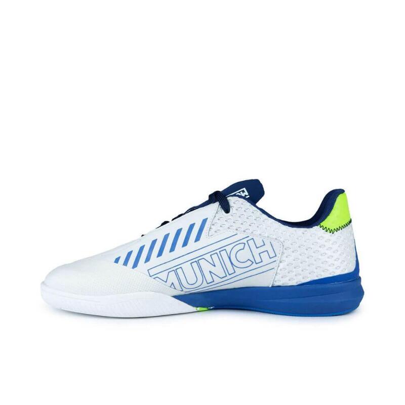 MUNICH RONDO 07 pantofi futsal alb-negru-caramel.