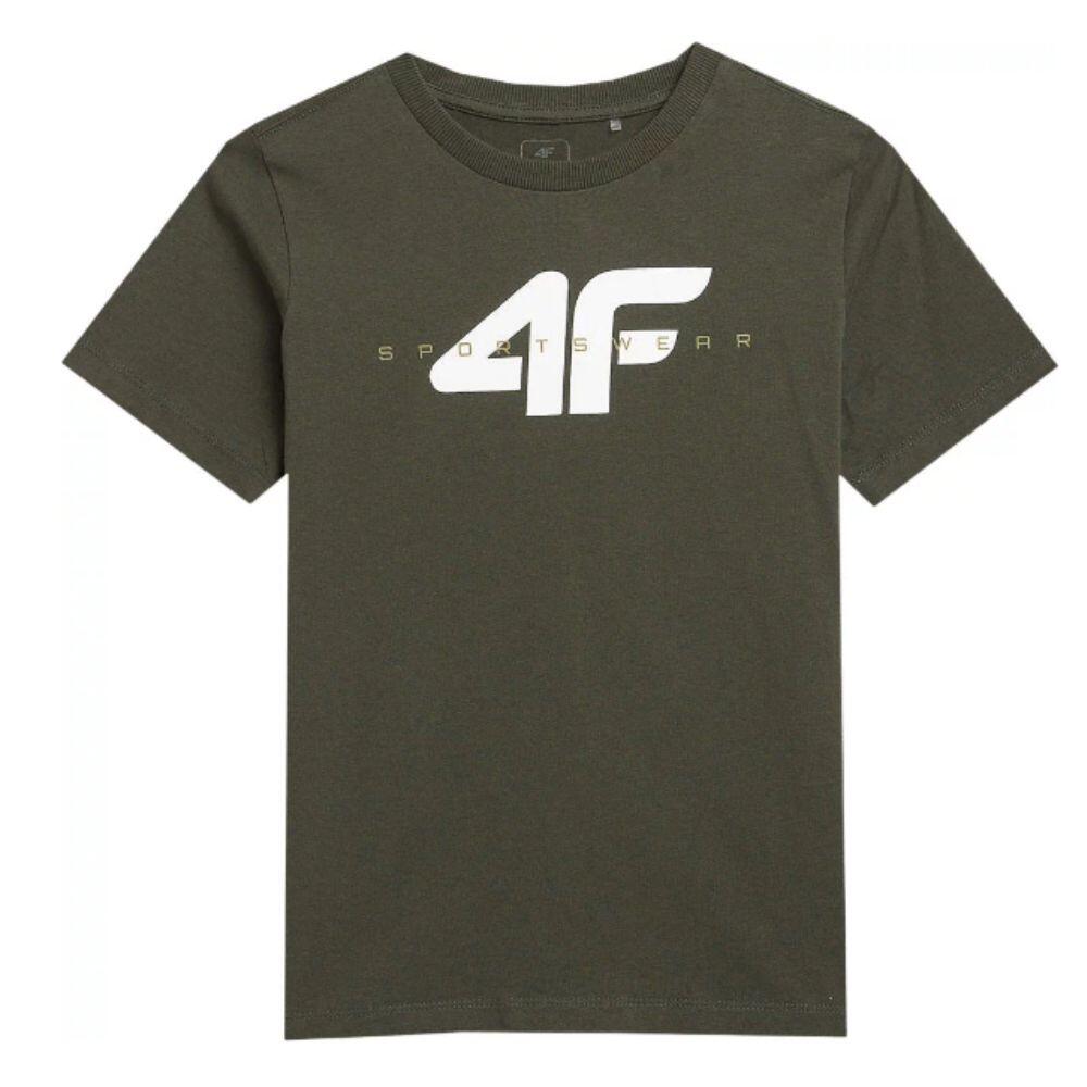 T-SHIRT DE DESPORTO EM ALGODÃO RAPAZ 4F. KAKI 4/4