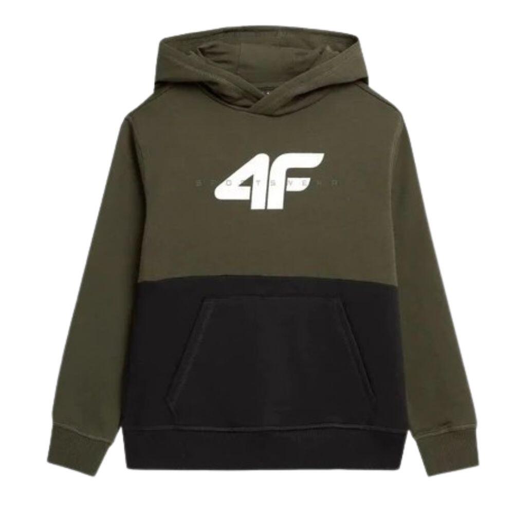 CAMISOLA COM CAPUZ CRIANÇA Algodão 4F JR.  Verde-Preto 4/4