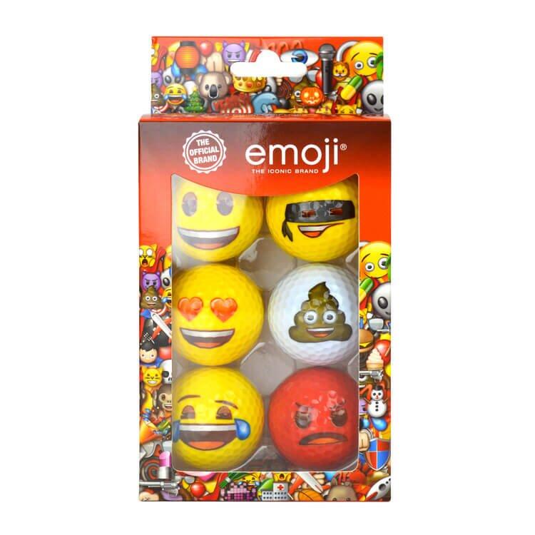 Official Emoji Novelty Fun Golf Balls (Pack of 6) 1/2