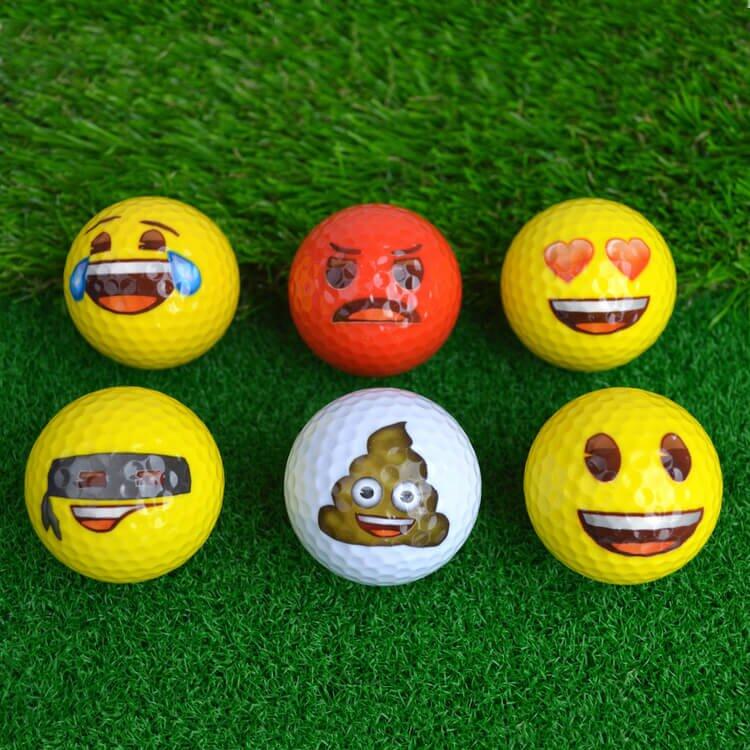 Official Emoji Novelty Fun Golf Balls (Pack of 6) 2/2