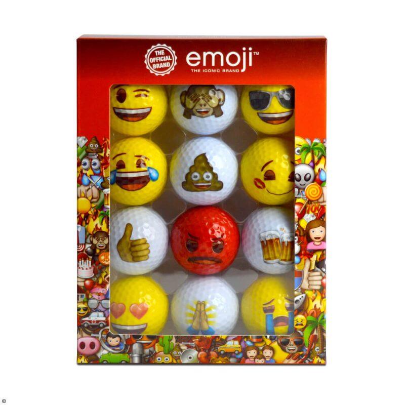 Official Emoji Novelty Fun Golf Balls (Pack of 12) 1/3