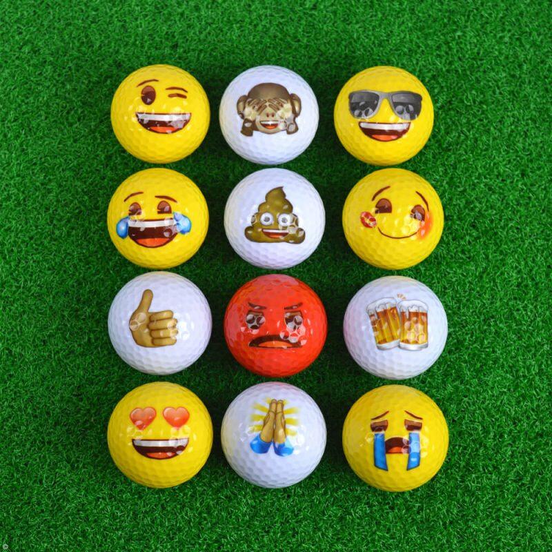 Official Emoji Novelty Fun Golf Balls (Pack of 12) EMOJI Decathlon