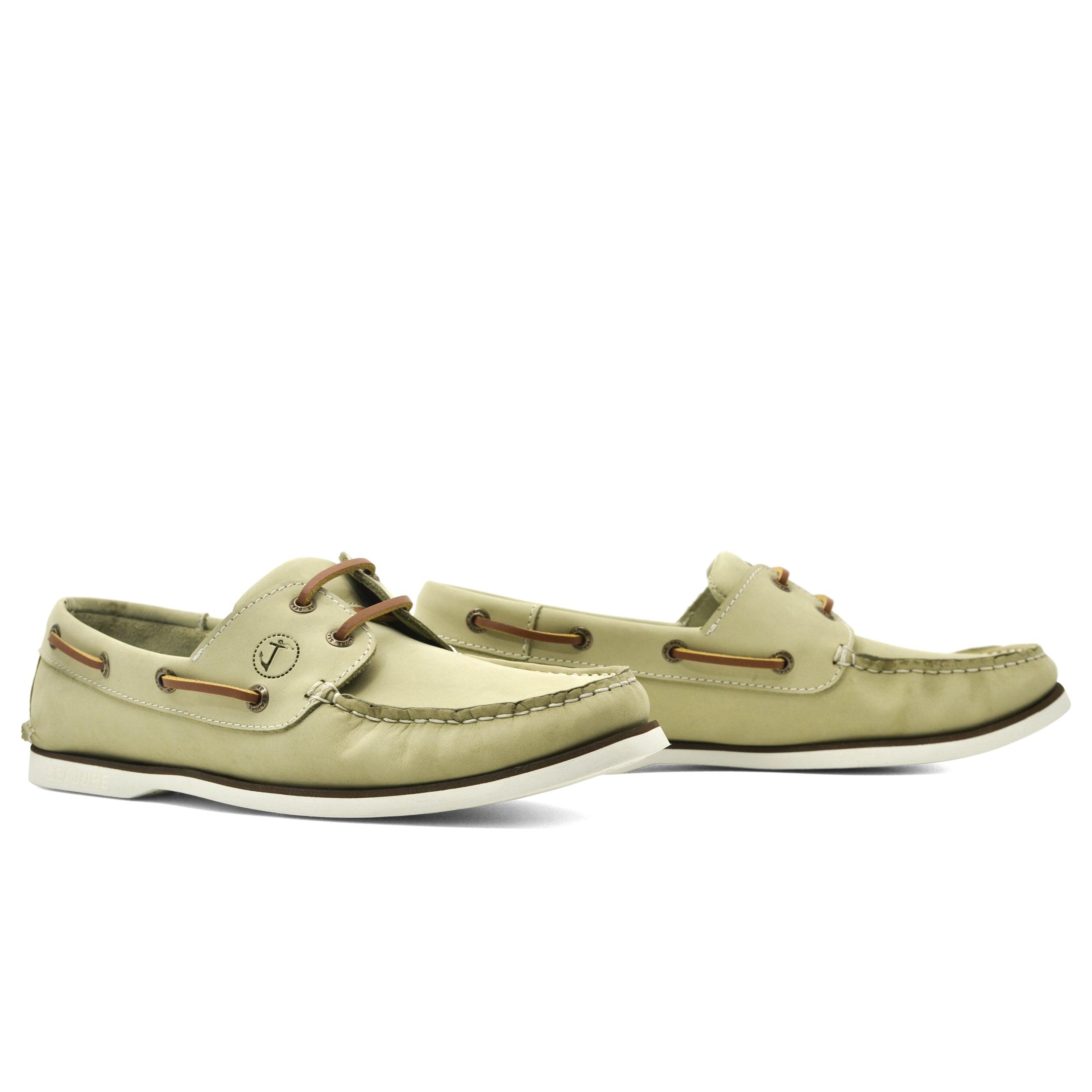 Chaussures Bateau Wavecrest Homme Vert Clair Cuir Nubuck 2/5
