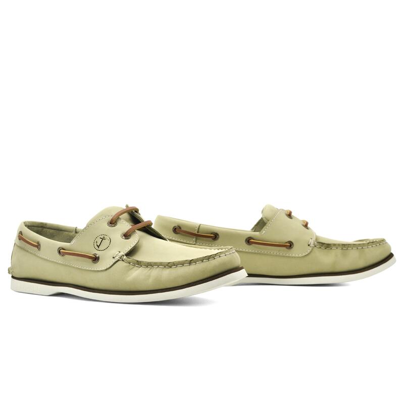 Chaussures Bateau Wavecrest Homme Vert Clair Cuir Nubuck