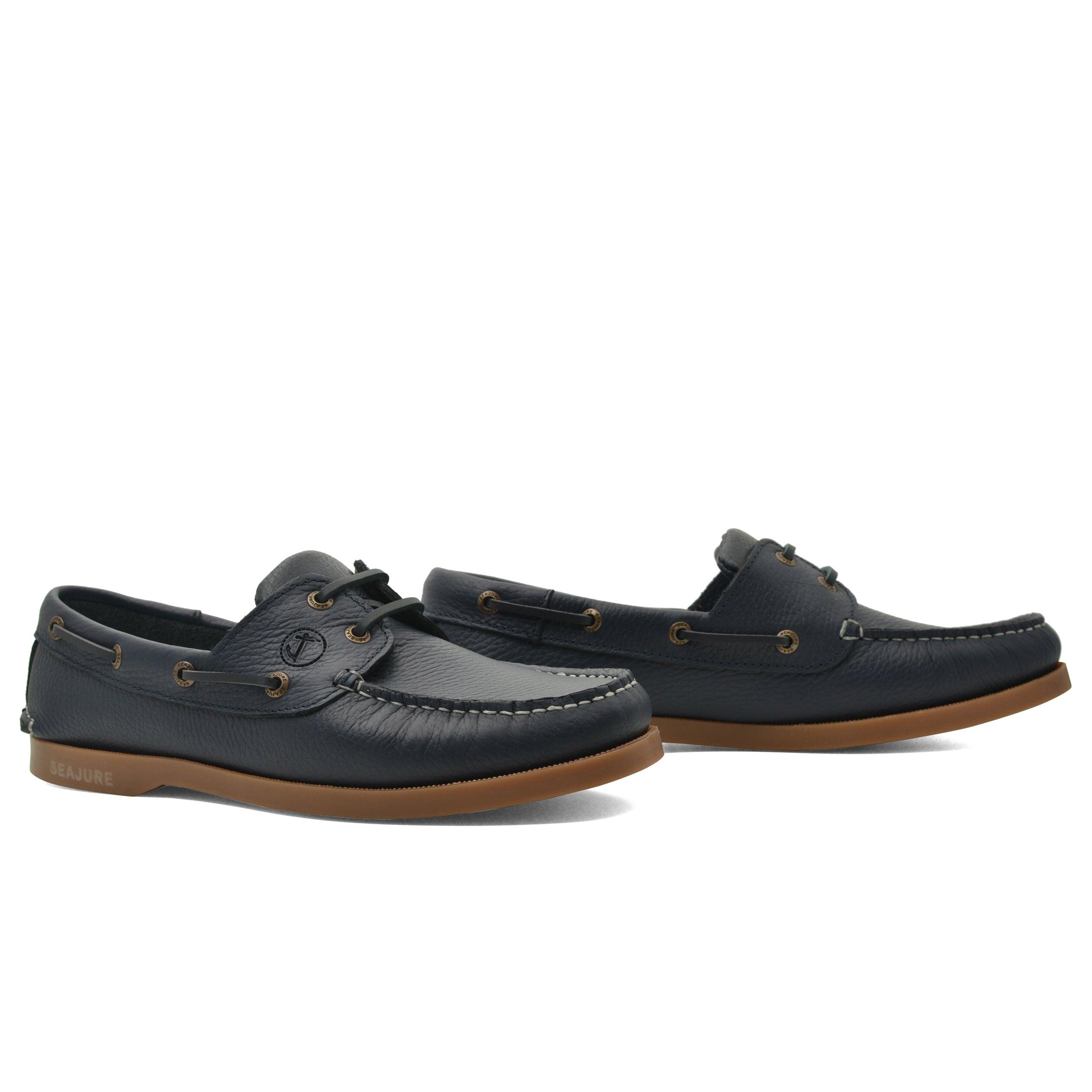 Chaussures Bateau Norte Homme Bleu Marine Cuir 4/5