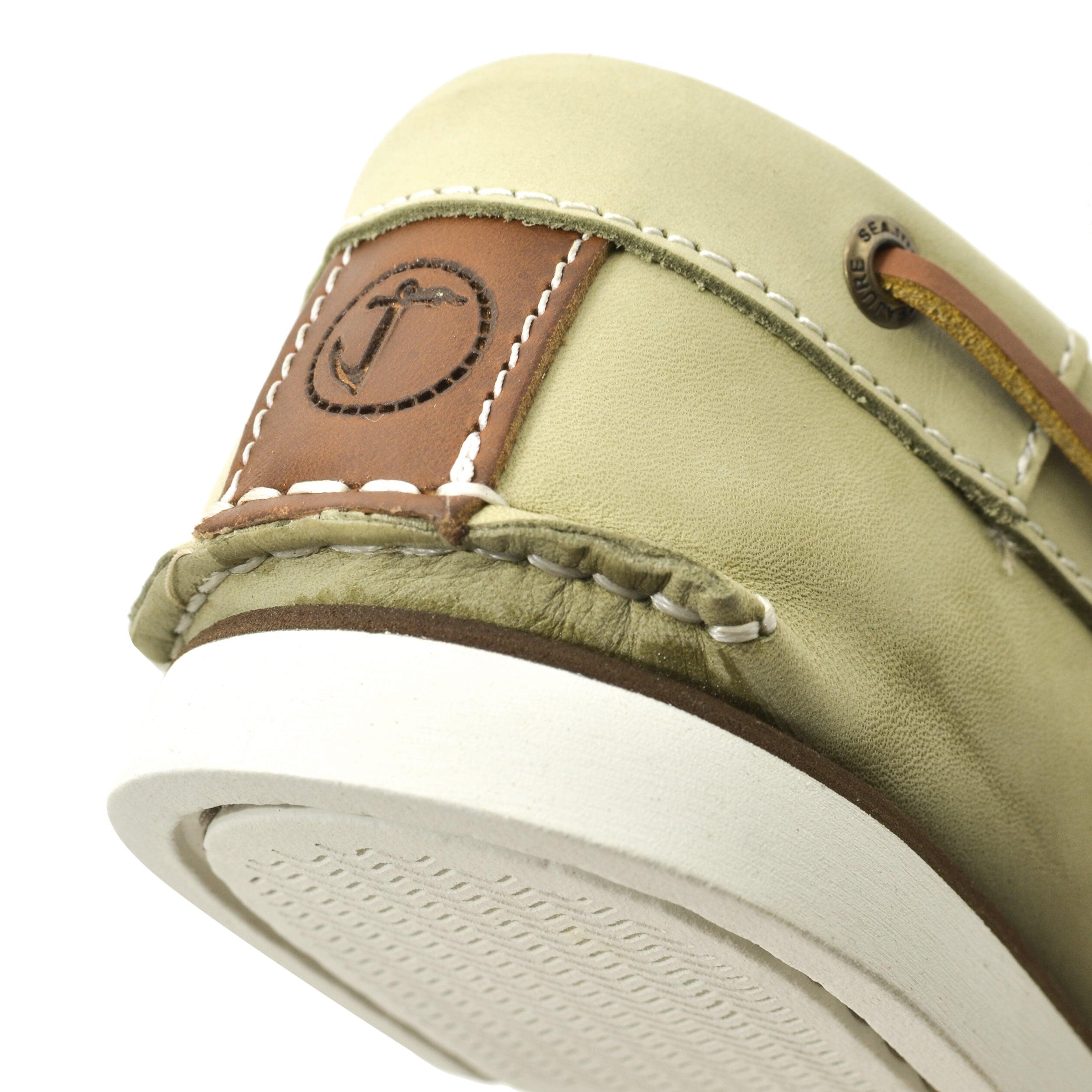 Chaussures Bateau Wavecrest Homme Vert Clair Cuir Nubuck 4/5
