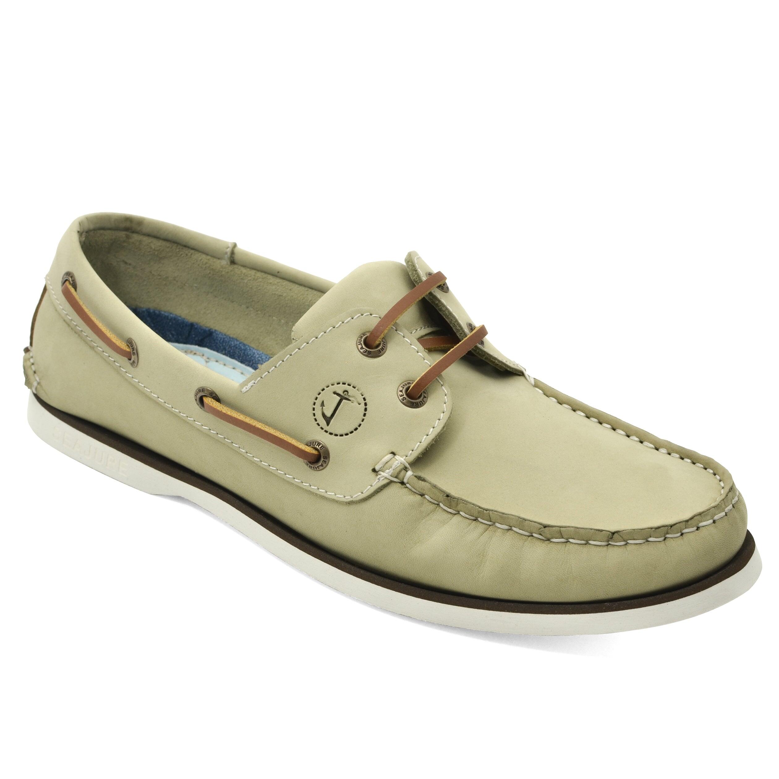 SEAJURE Zapatos Náuticos Wavecrest Hombre Verde Claro Cuero Nobuck