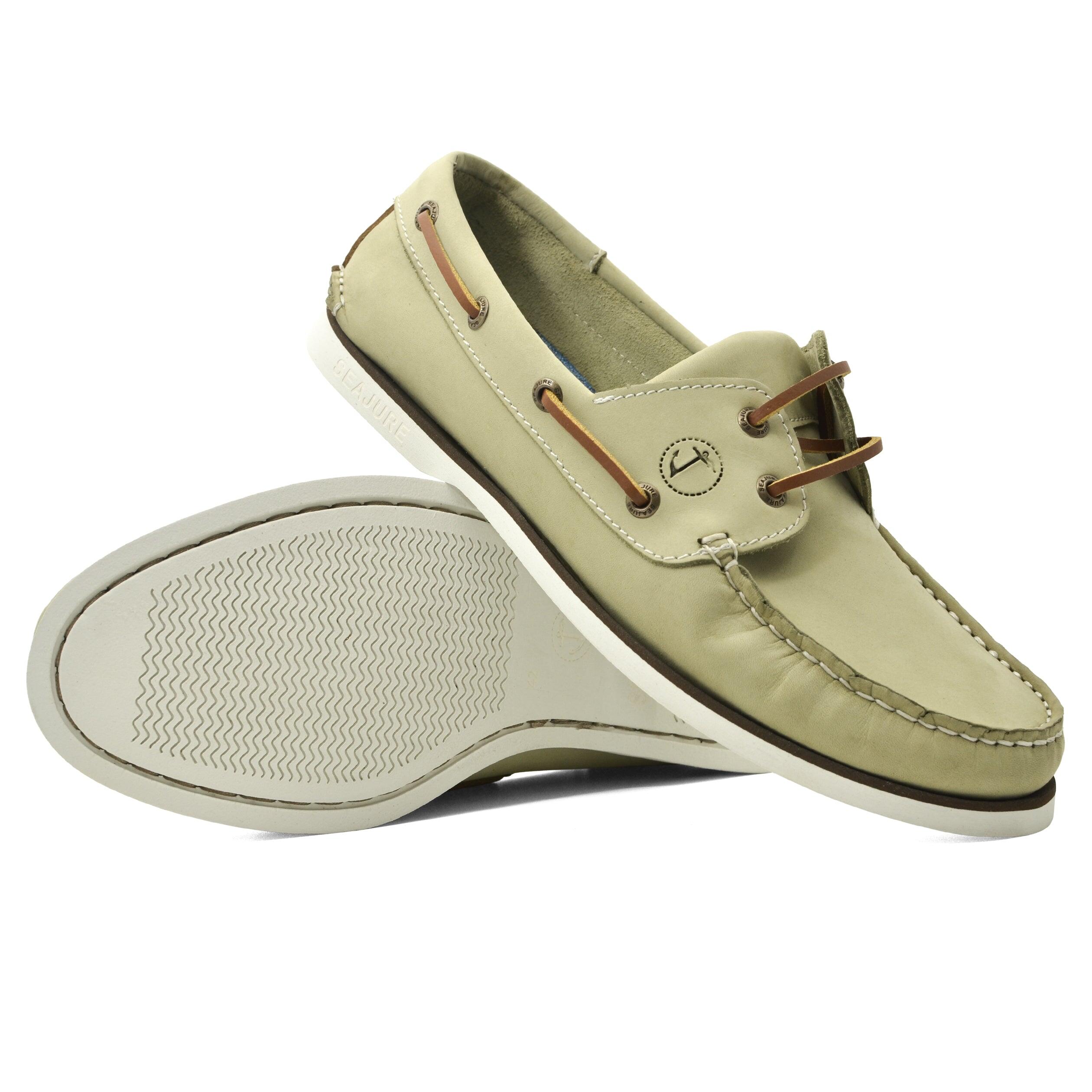 Chaussures Bateau Wavecrest Homme Vert Clair Cuir Nubuck 3/5