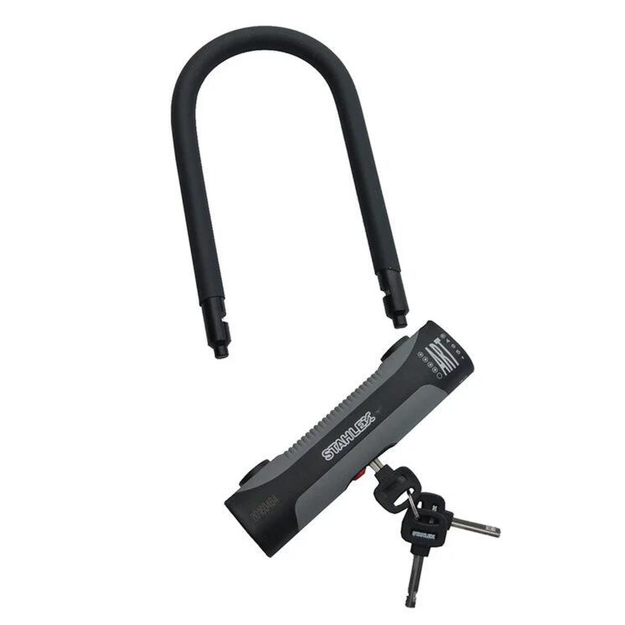 Antifurt bicicletă tip U 448 ART4 180 x 245 mm Negru
