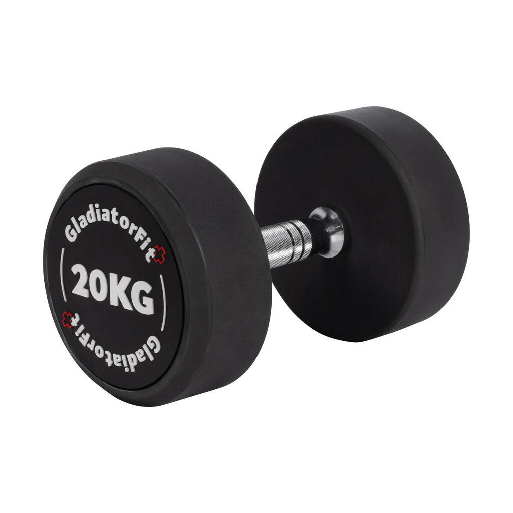 GladiatorFit round rubber dumbbell