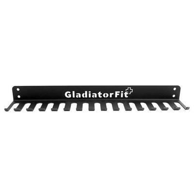 Gladiatorfit stalen wandopbergrek voor elastiekjes en touwen |