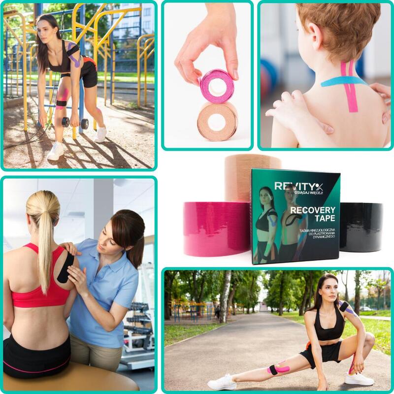 Kinesiology tape 1 szt. 5m Tejpy taśma kinezjologiczna plastry kinesio na kolano