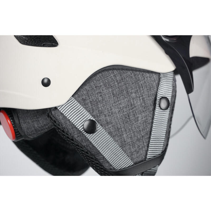 Casque YEEP.ME H.30 Vision LED Burgandy - LED et Visière pour Vélo, Trottinette